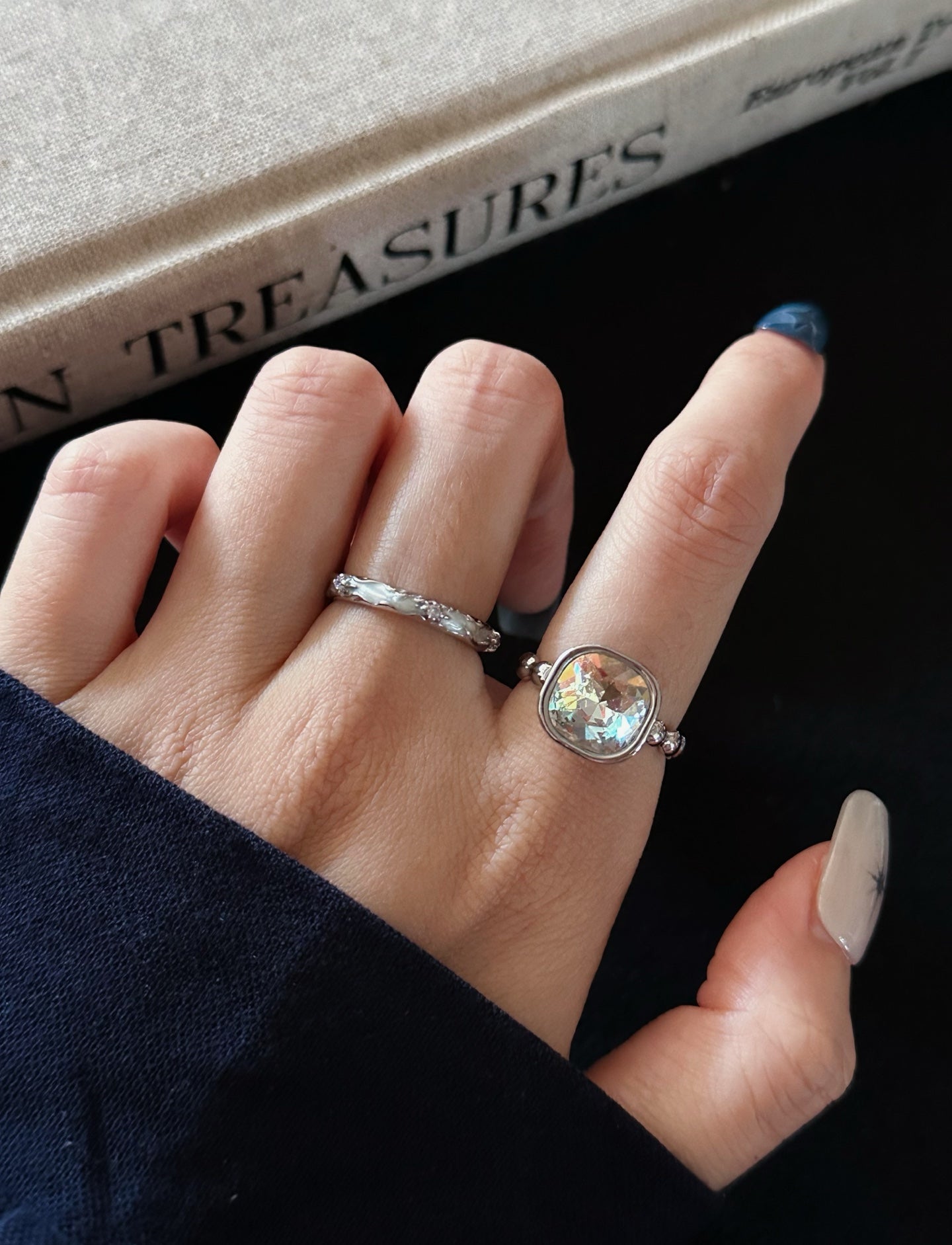 ASLOP TREASURE Iridescent Cube Ring – additional ring product photo