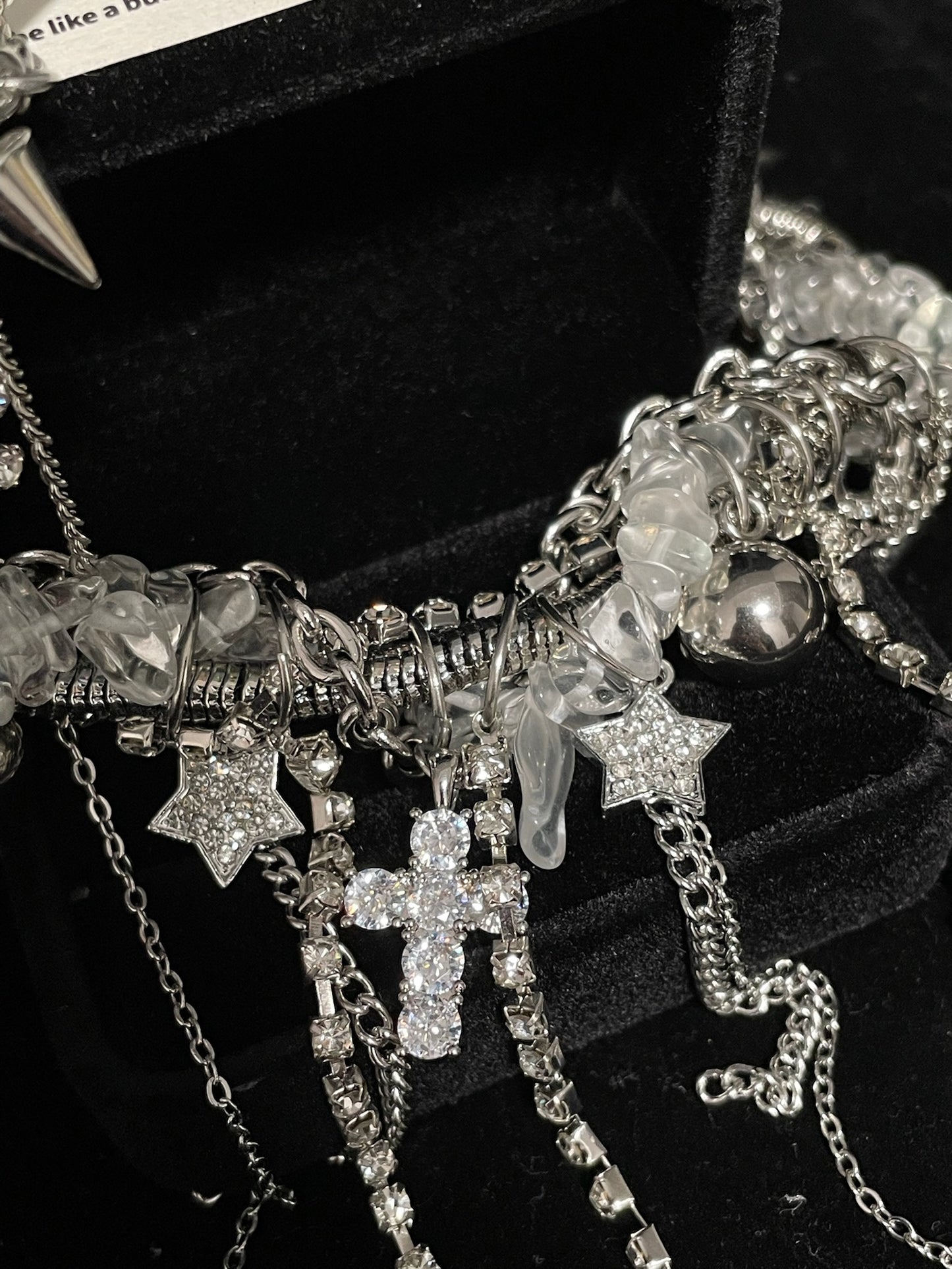 ASLOP TREASURE Star & Cross Charm Tassel Necklace – detail photo 4