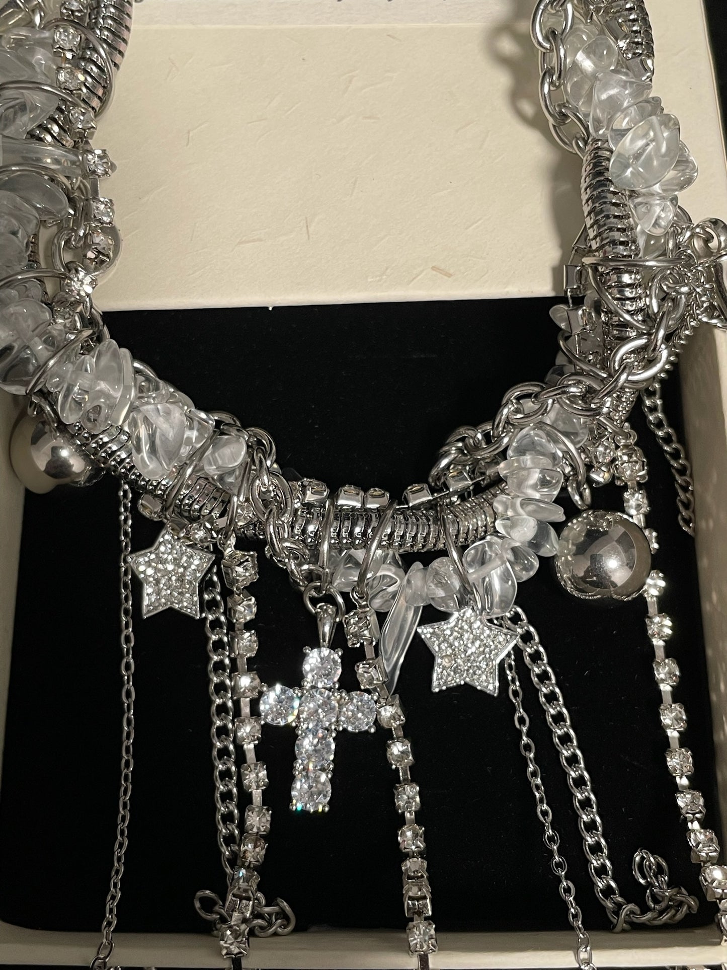 ASLOP TREASURE Star & Cross Charm Tassel Necklace – detail photo 6