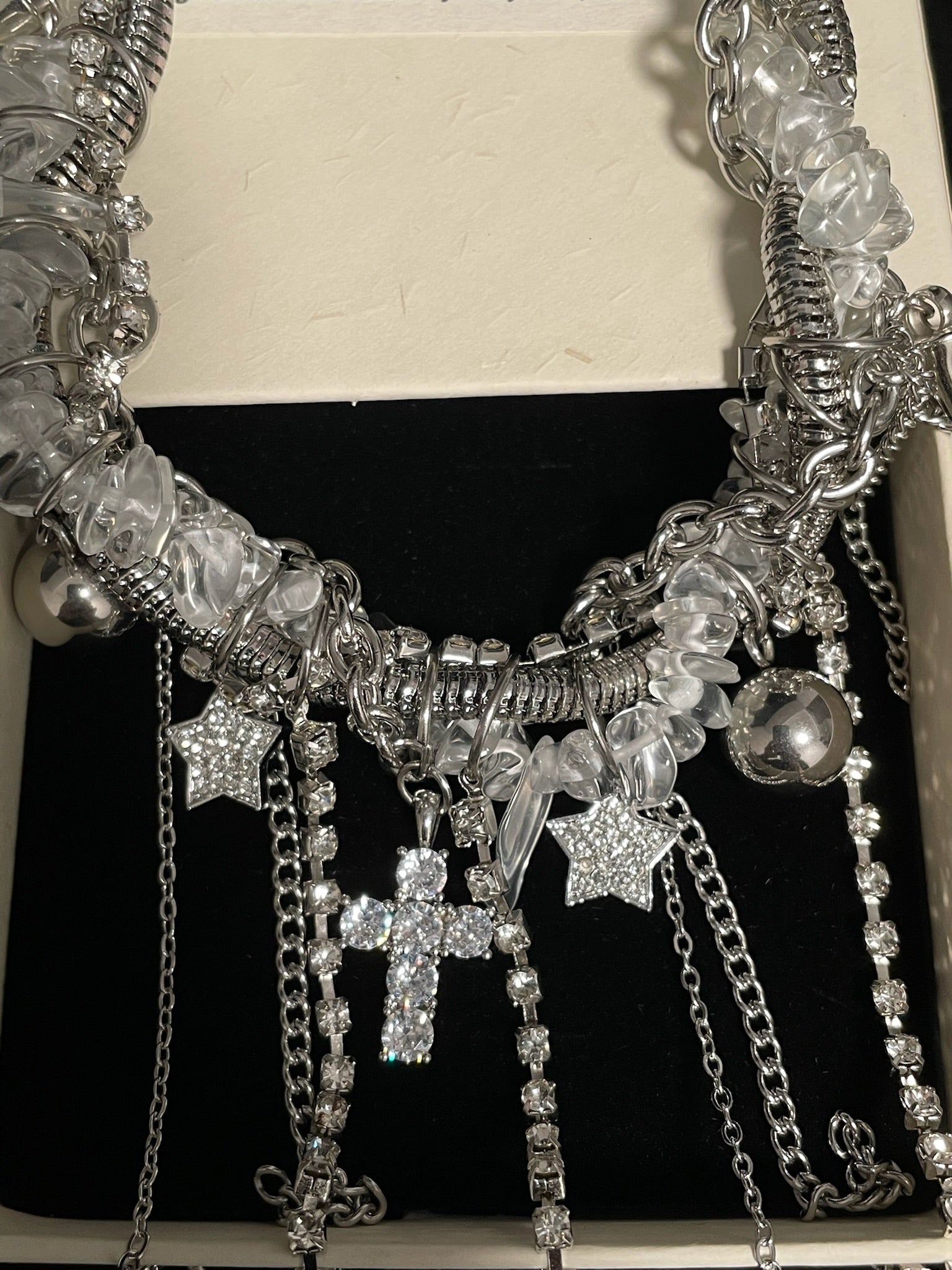 ASLOP TREASURE Star & Cross Charm Tassel Necklace – detail photo 6