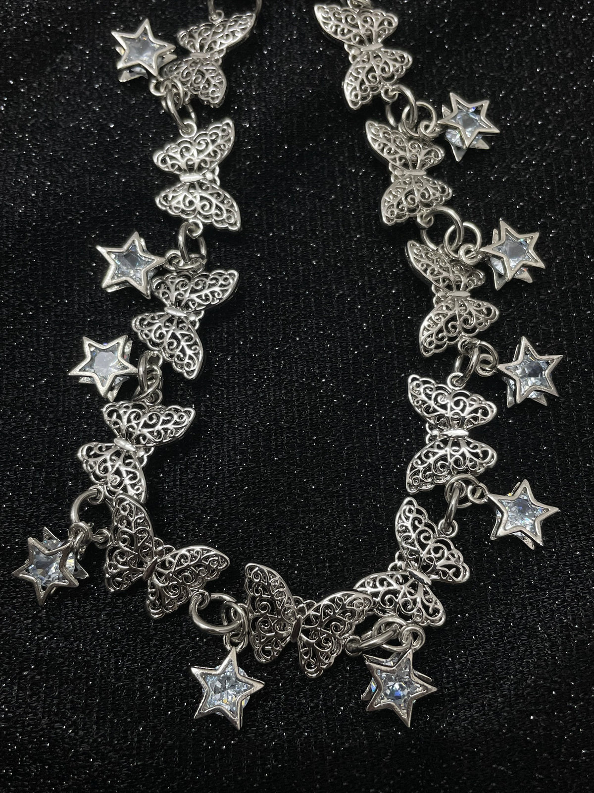 ASLOP TREASURE Vintage Butterfly Necklace – necklace product photo, filigree butterfly chain