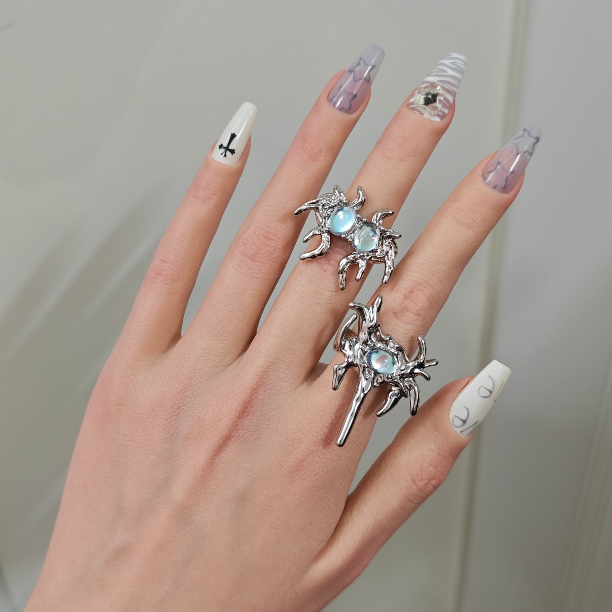 Monster Ring side view detail, gothic dark aesthetic