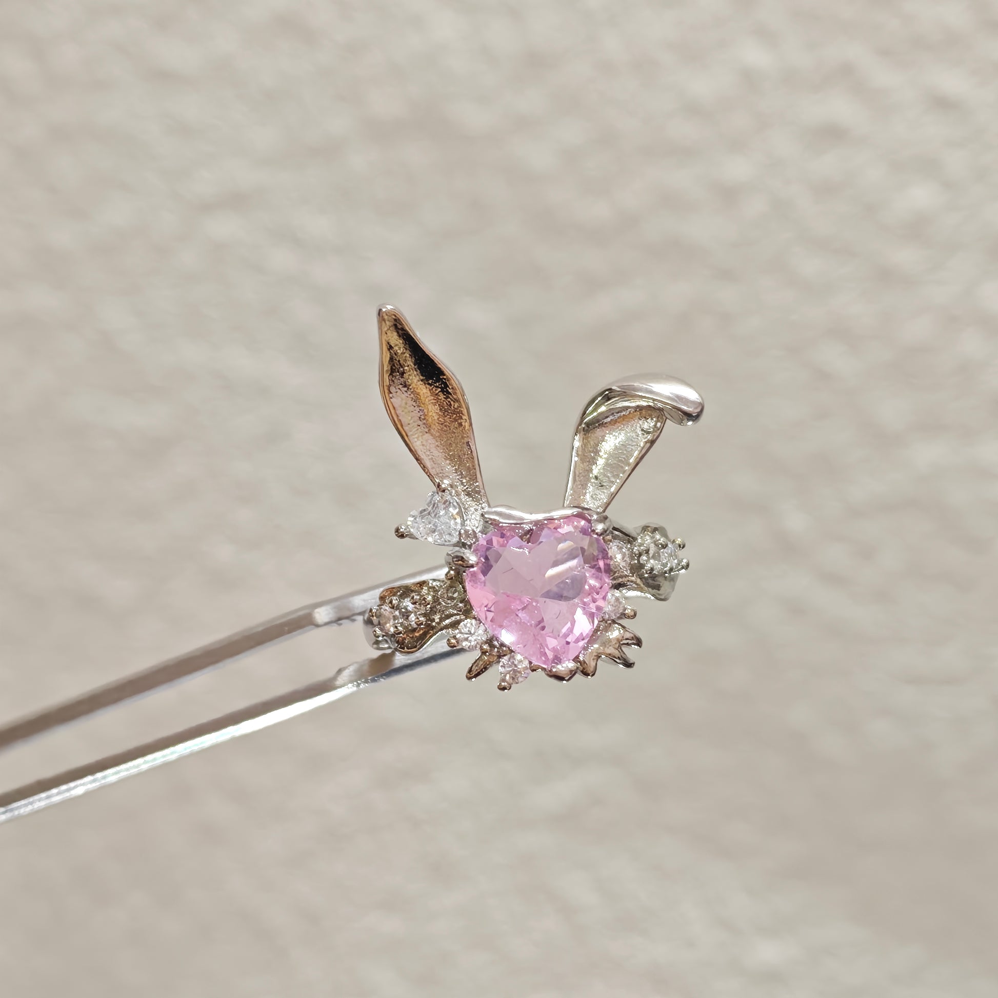 bunny heart ring y2k sweet egirl style