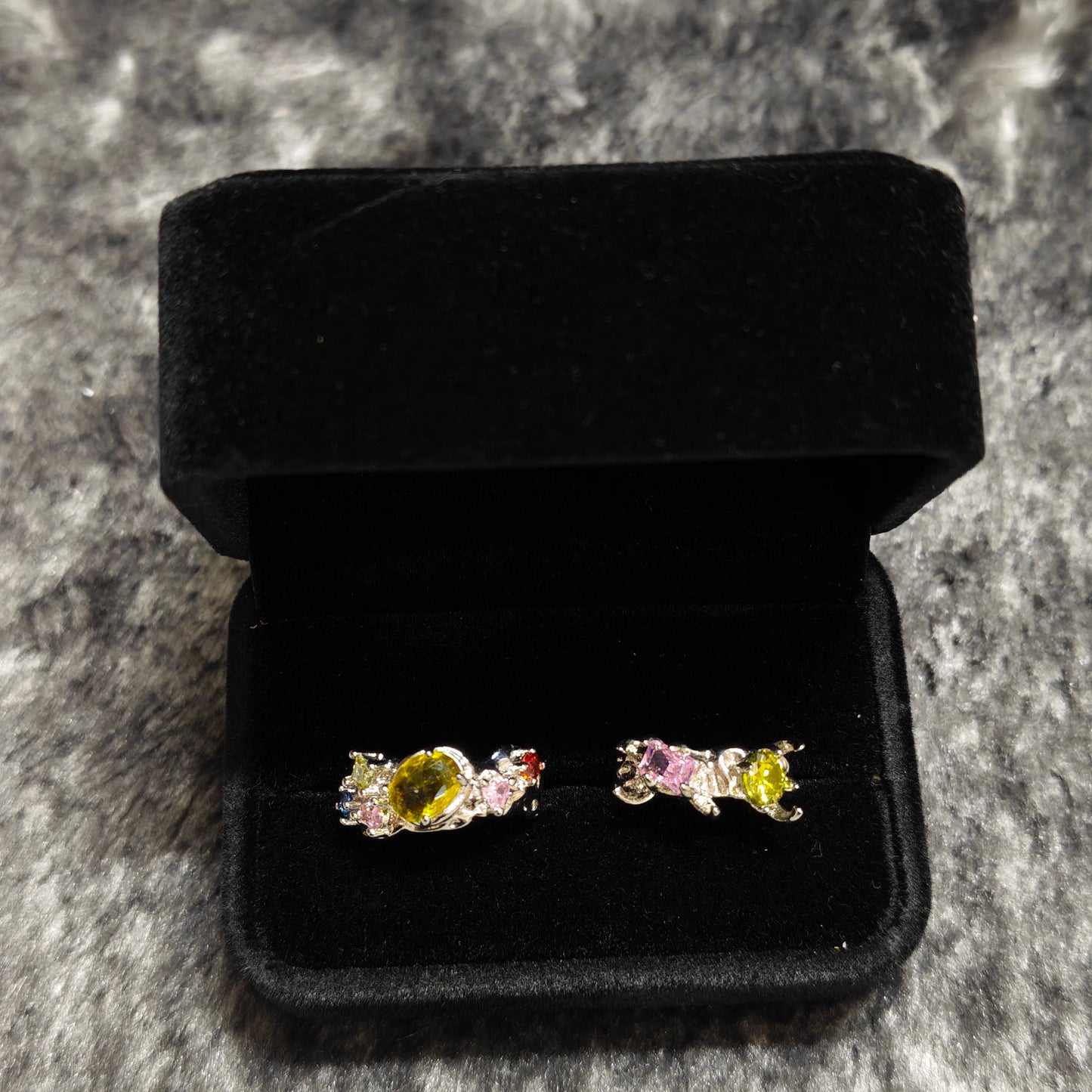 colorful gemstone rings y2k style jewelry