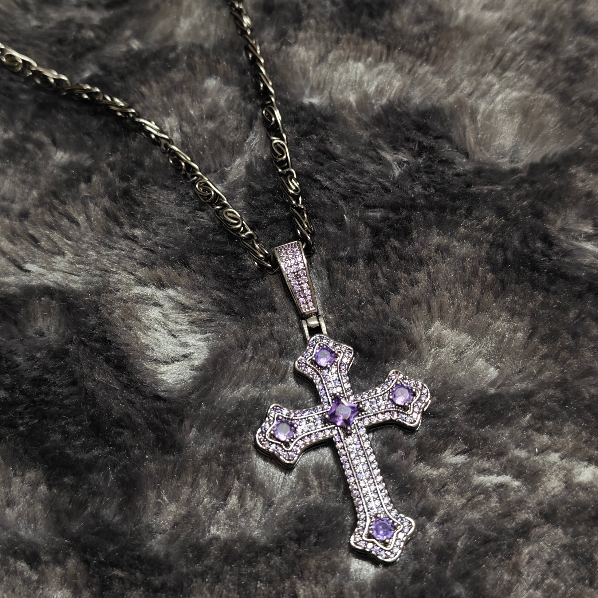cross pendant necklace alternative dark style