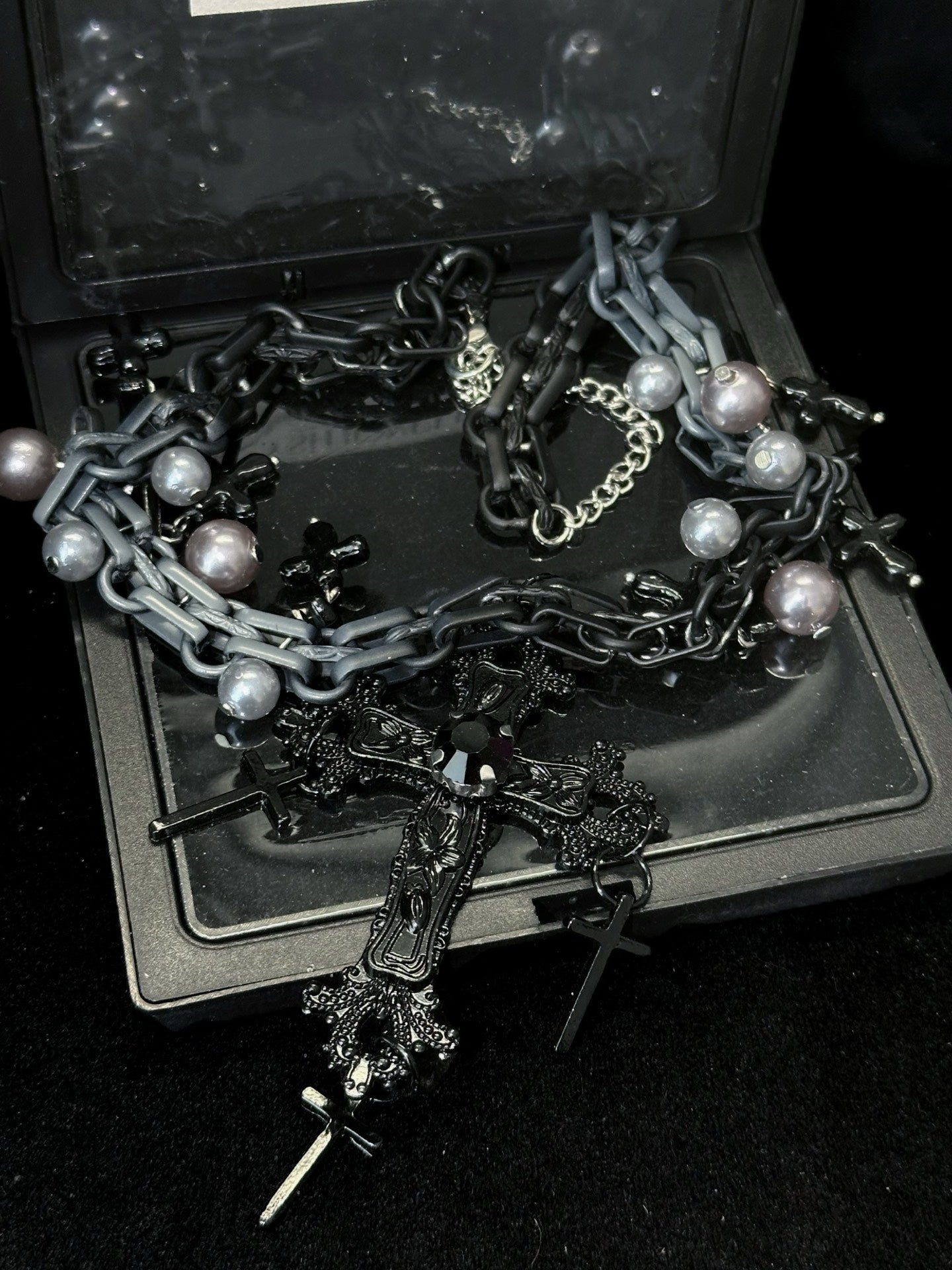 Cross Necklace with pearl