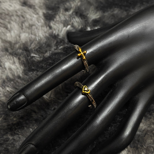 gold accent engraved ring edgy statement style