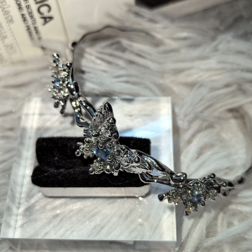 gothic butterfly bracelet on display alternative jewelry