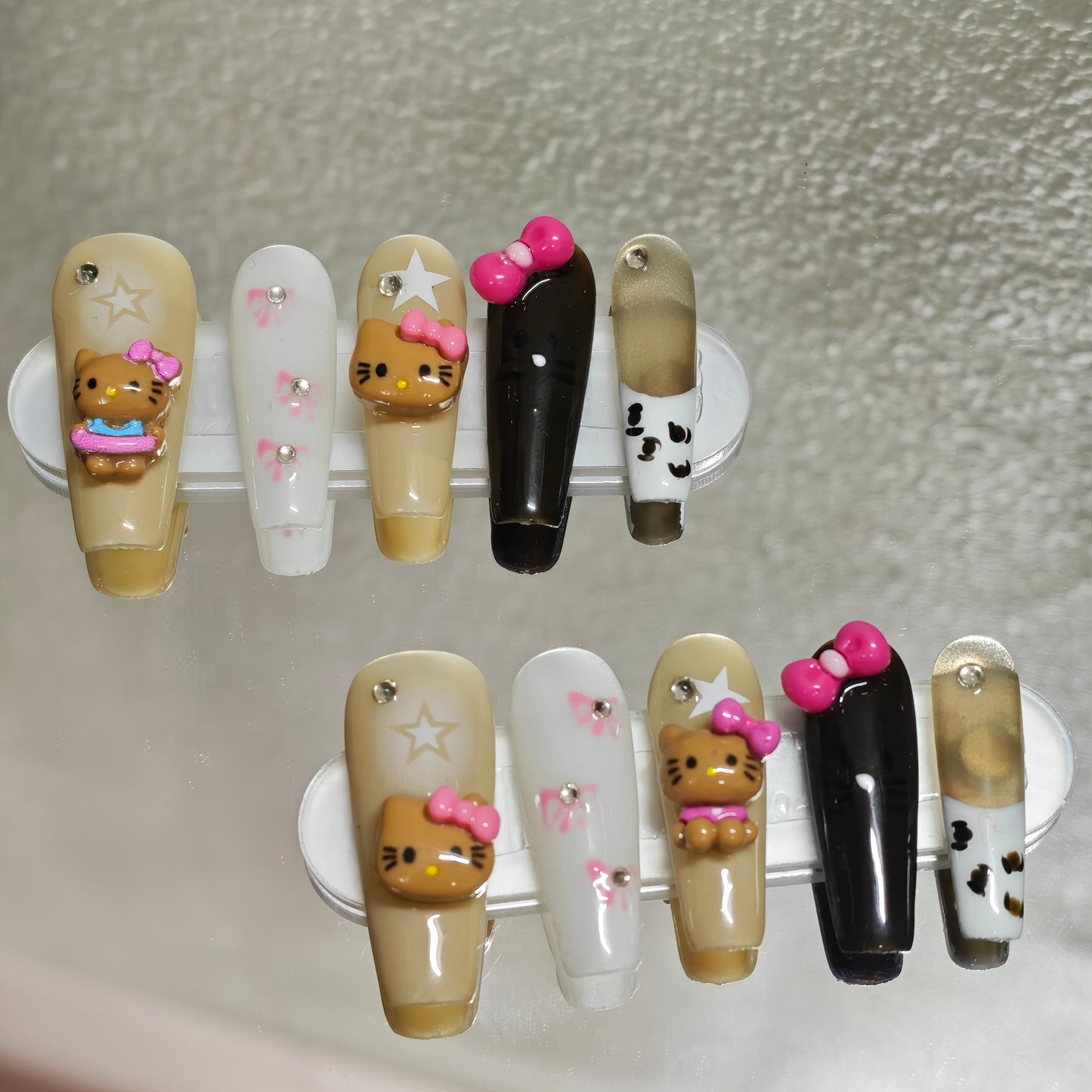 hello kitty fake nails sweet egirl style