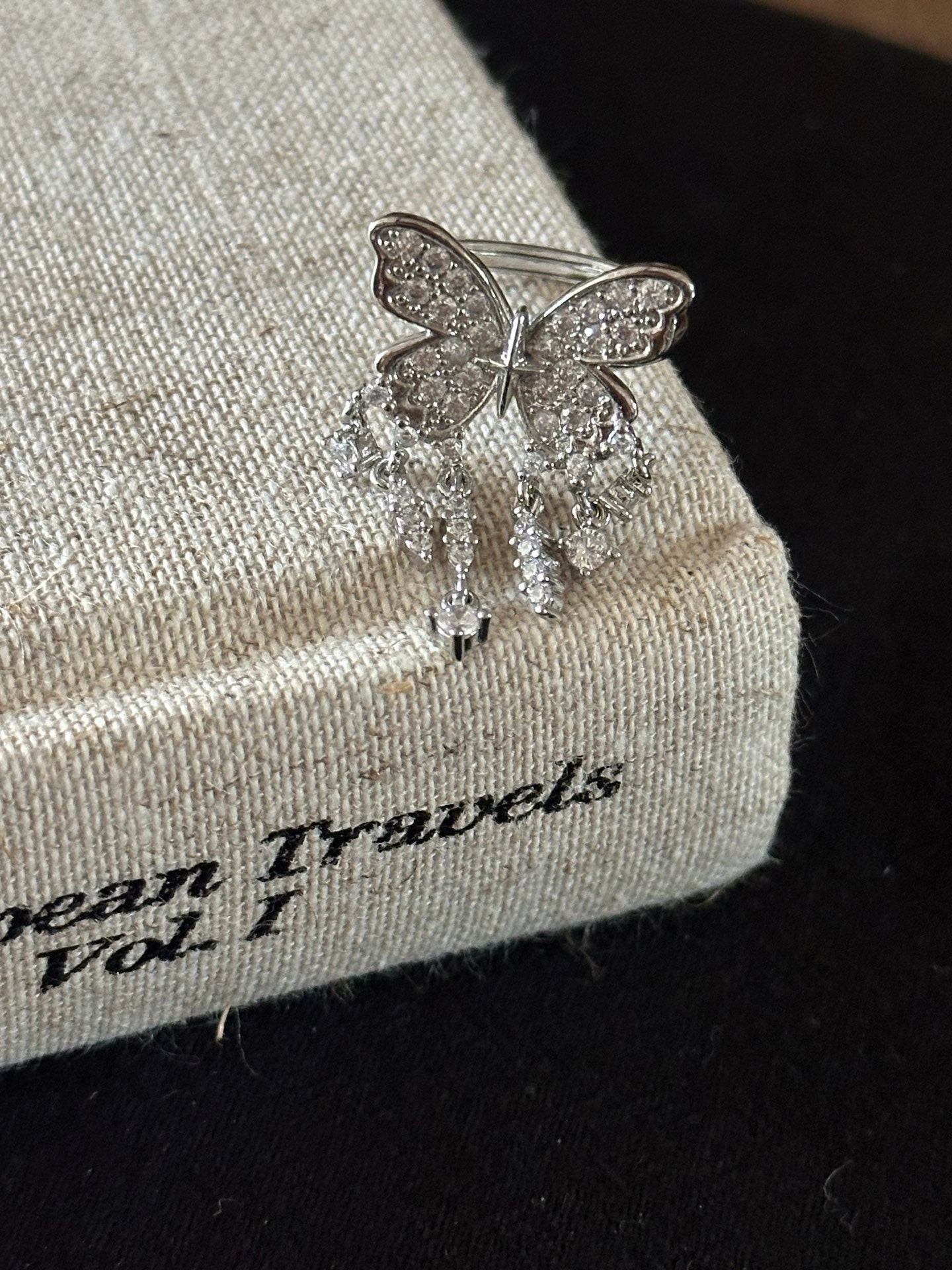ASLOP TREASURE Butterfly Dangle Ring – ring product photo