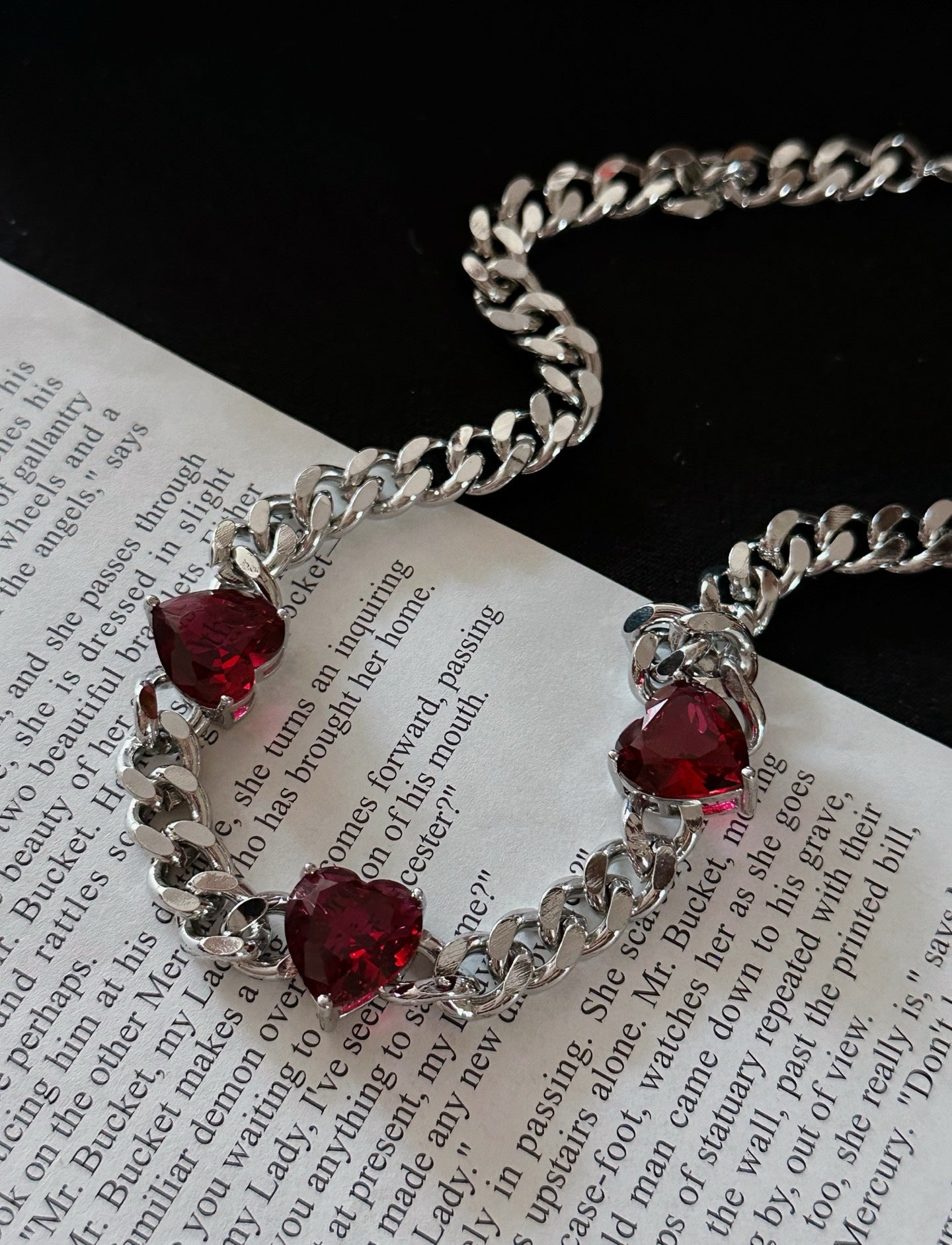 ASLOP TREASURE Cuban Link Heart Necklace – necklace product photo