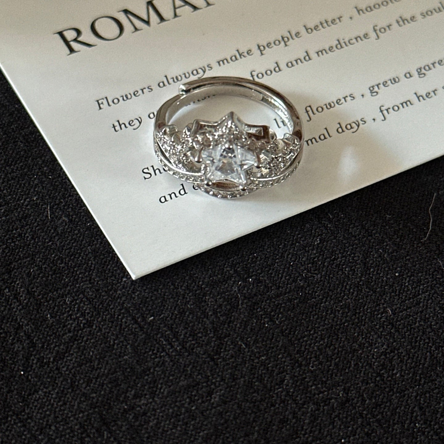 ASLOP TREASURE Crown & Star Stack Ring – ring product photo