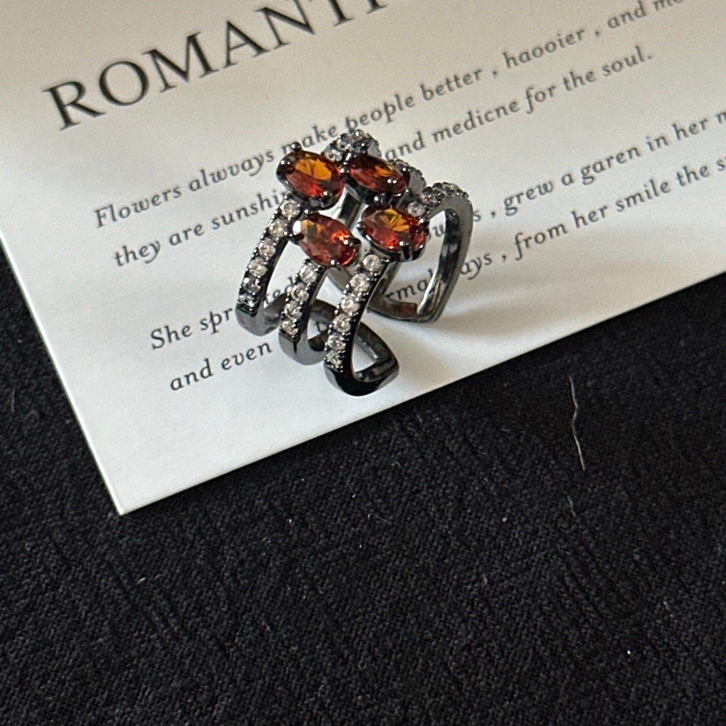 ASLOP TREASURE Dark Sweet Wide Band Ring – additional ring product photo