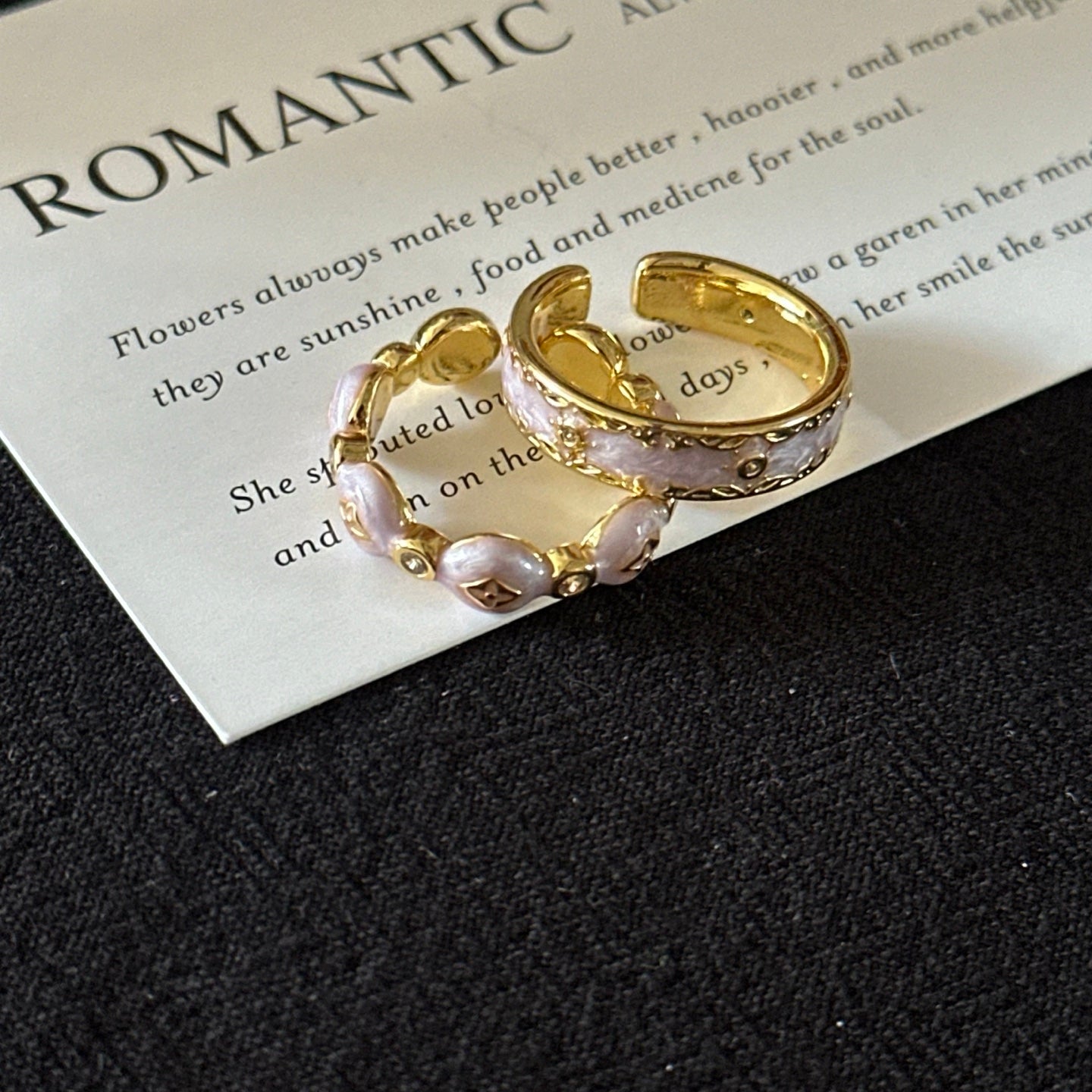 ASLOP TREASURE Gold Pearl Bead Ring – additional ring product photo