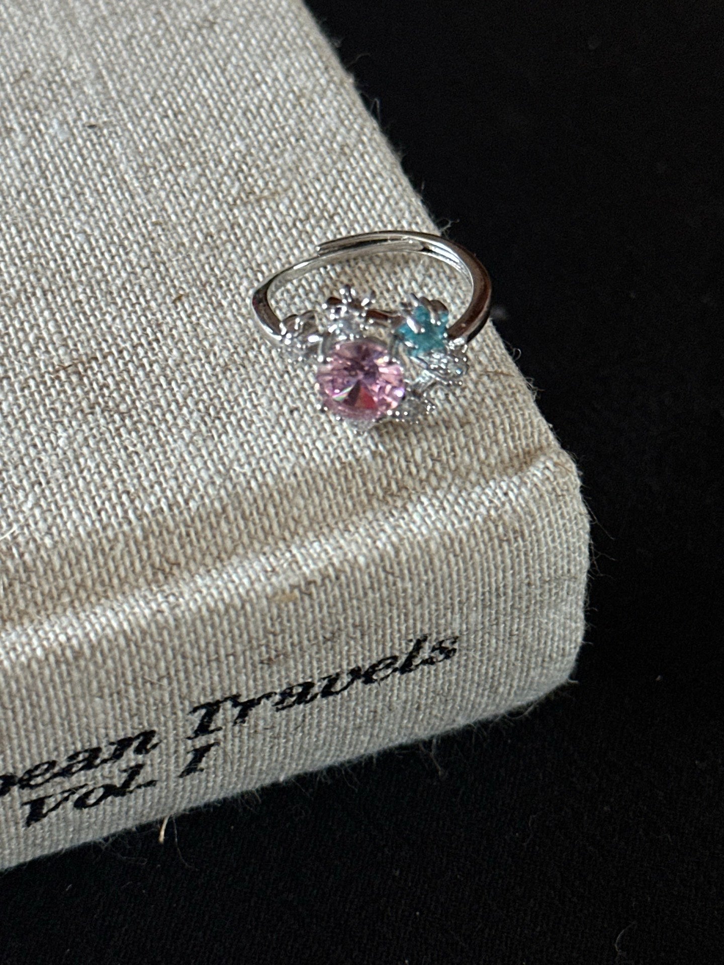 ASLOP TREASURE Pink & Blue Star Ring – additional ring product photo
