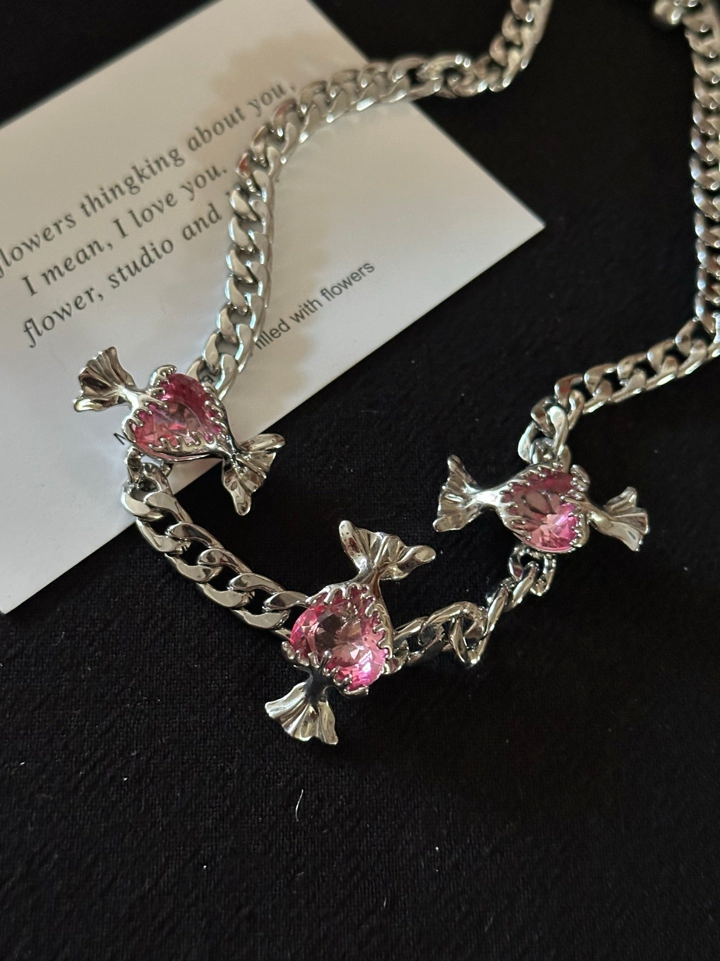 ASLOP TREASURE Pink Candy Necklace – additional necklace product photo