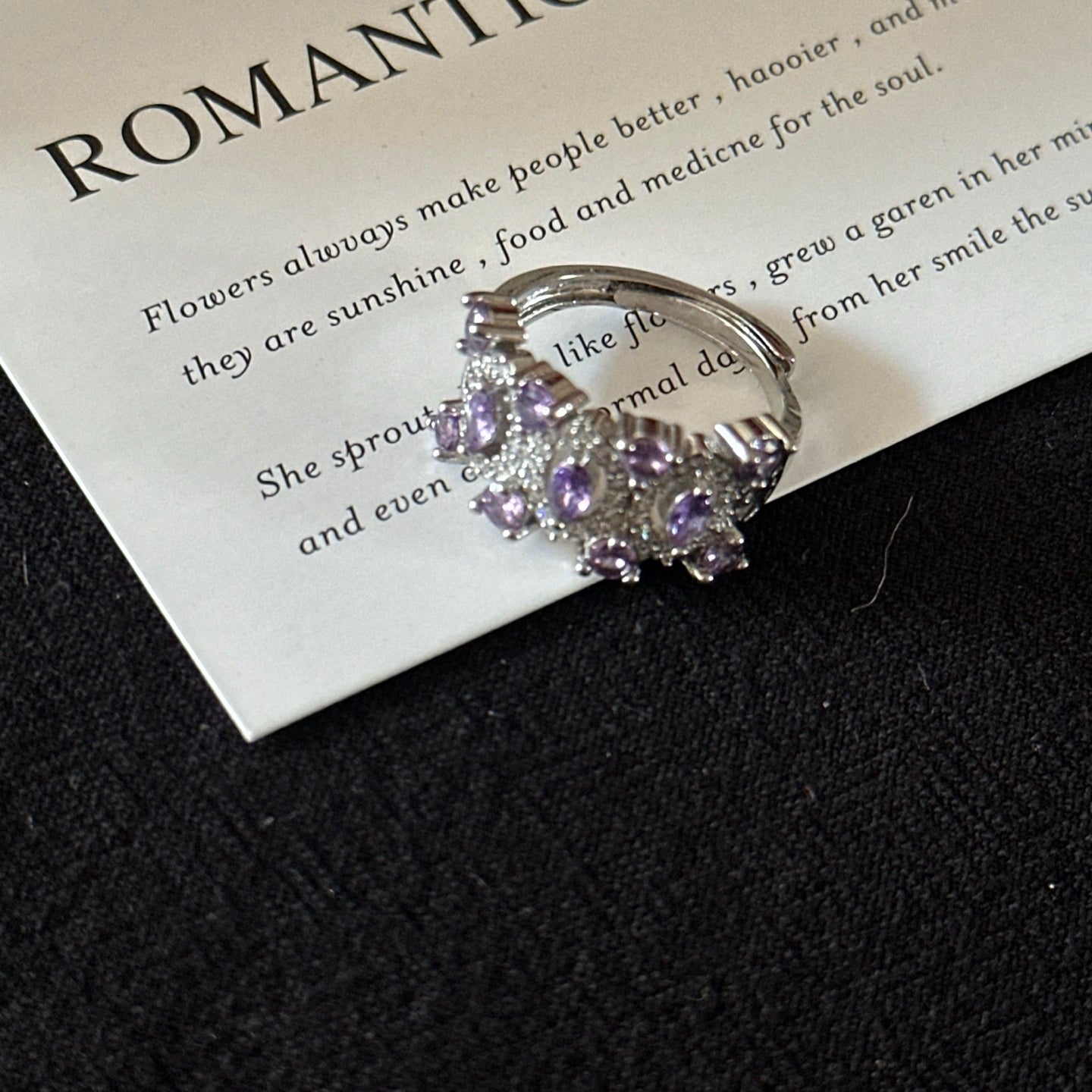 ASLOP TREASURE Purple Pavé Ring – additional ring product photo
