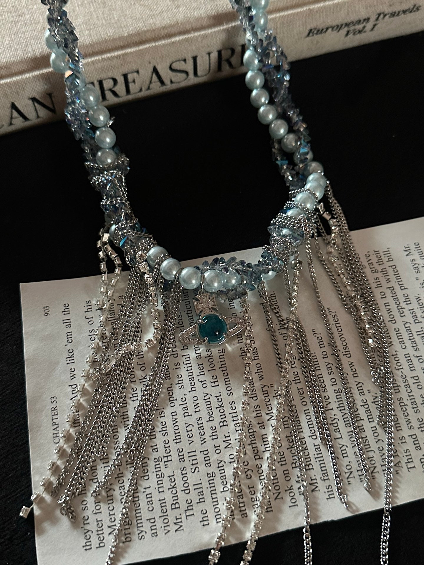ASLOP TREASURE Celestial Tassel Choker – additional necklace product photo