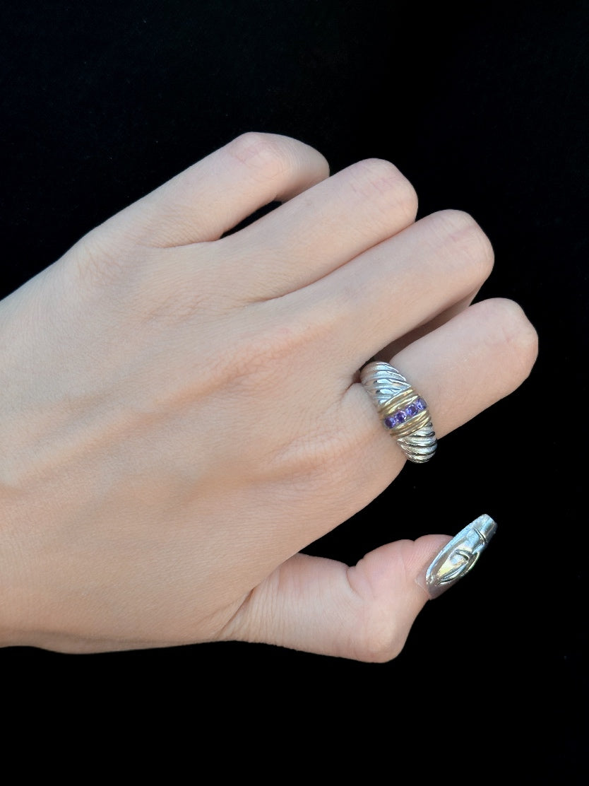 ASLOP TREASURE Amethyst Horn Ring – additional ring product photo