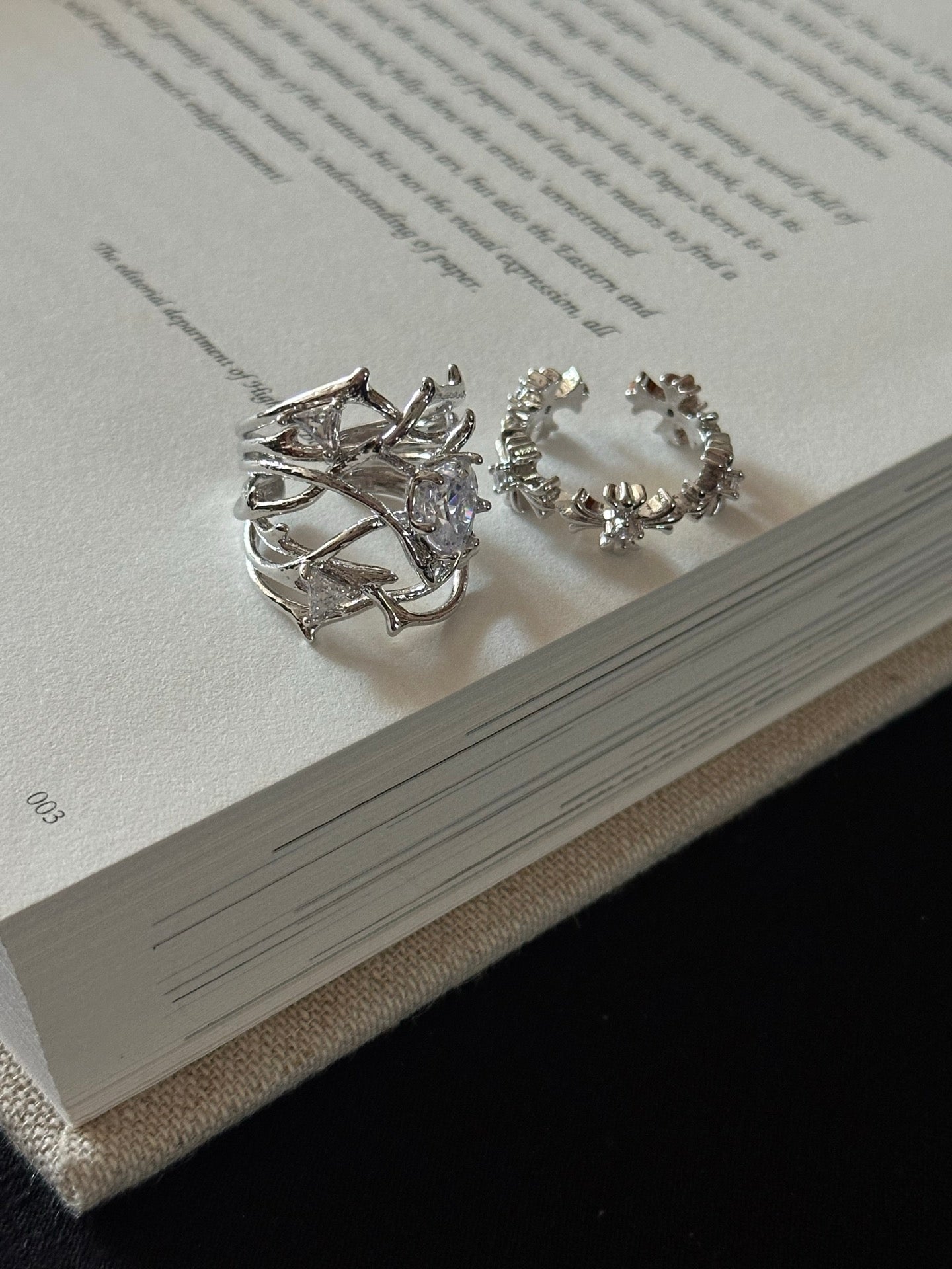 ASLOP TREASURE Hollow Wide Statement Ring – additional ring product photo