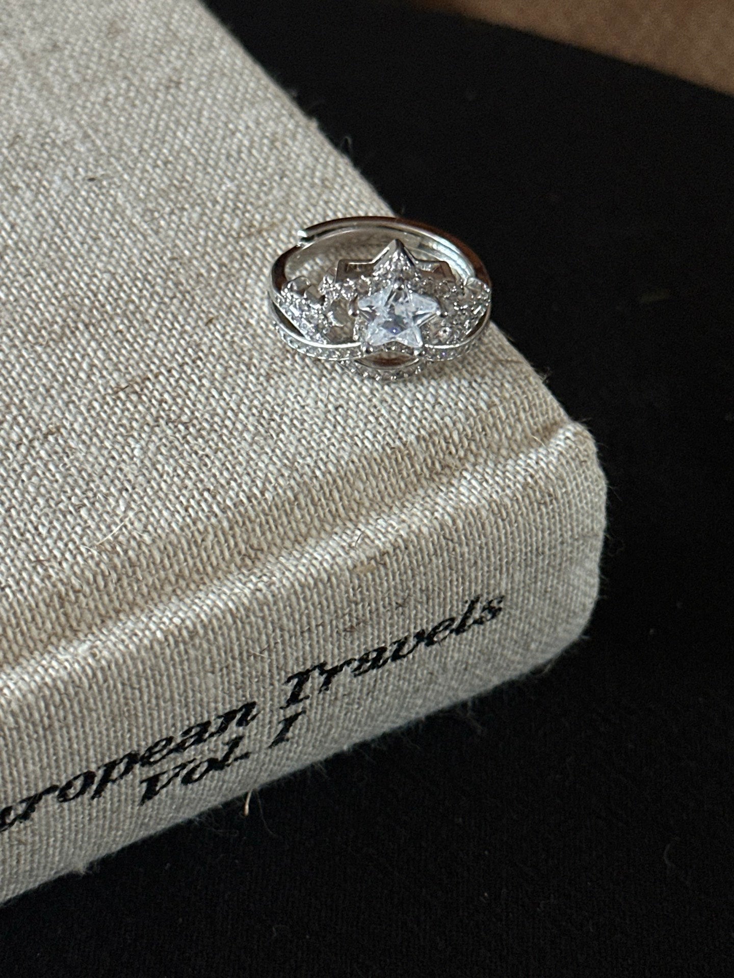ASLOP TREASURE Crown & Star Stack Ring – additional ring product photo