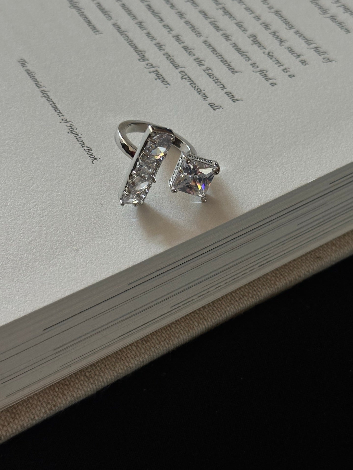 ASLOP TREASURE Abstract Pavé Stack Ring – additional ring product photo