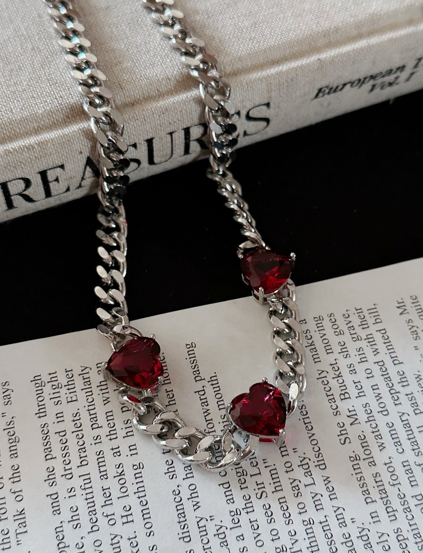 ASLOP TREASURE Cuban Link Heart Necklace – additional necklace product photo