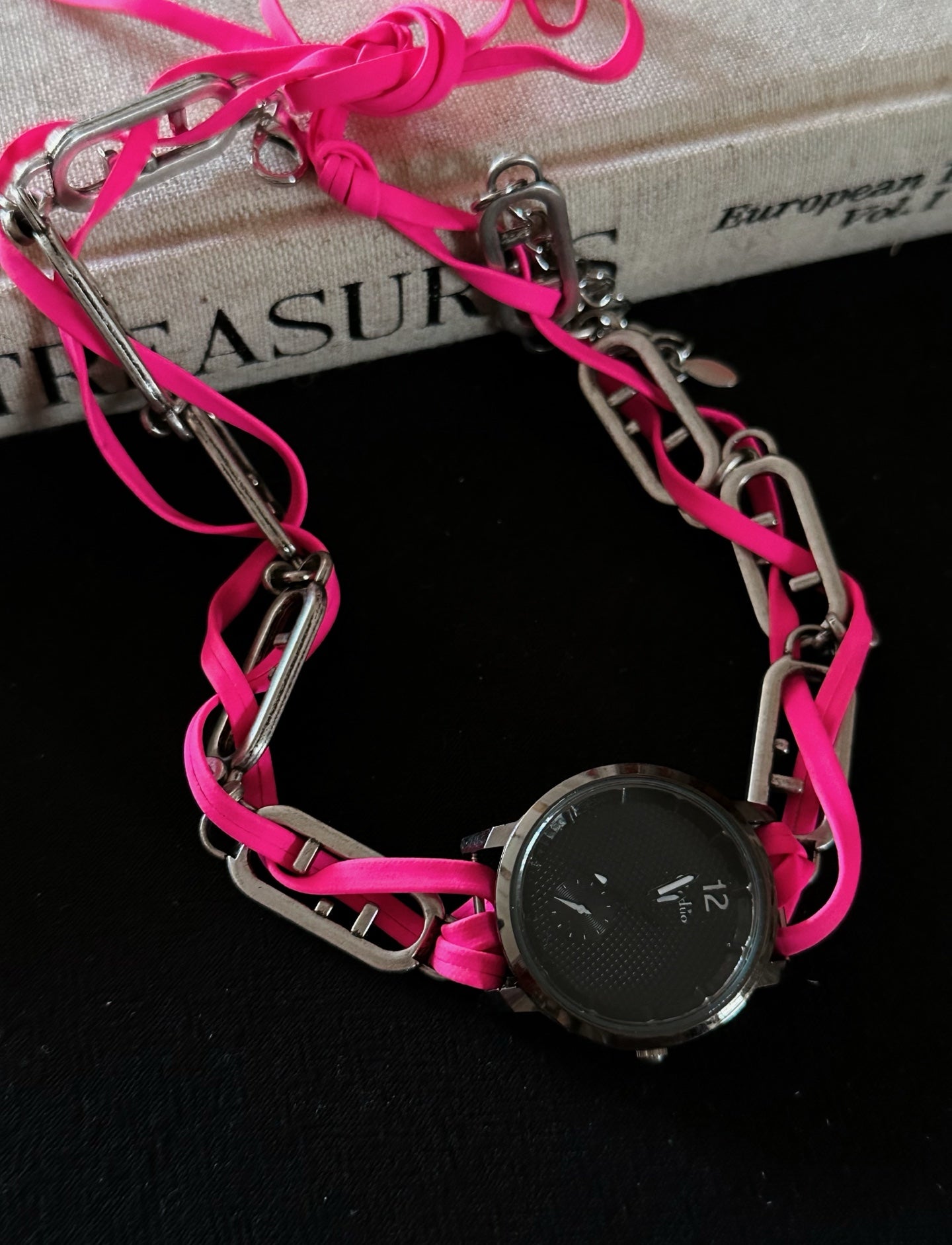 ASLOP TREASURE Barbie Pink Watch Chain Necklace – additional necklace product photo