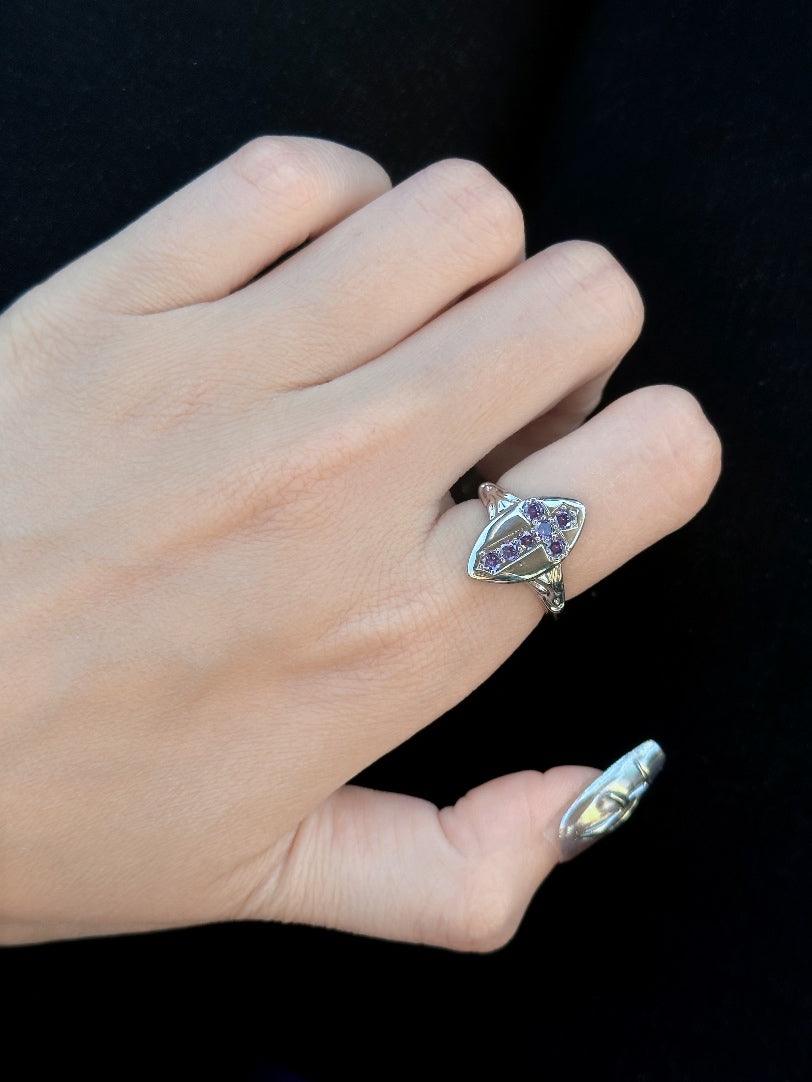 ASLOP TREASURE Amethyst Cross Ring – additional ring product photo