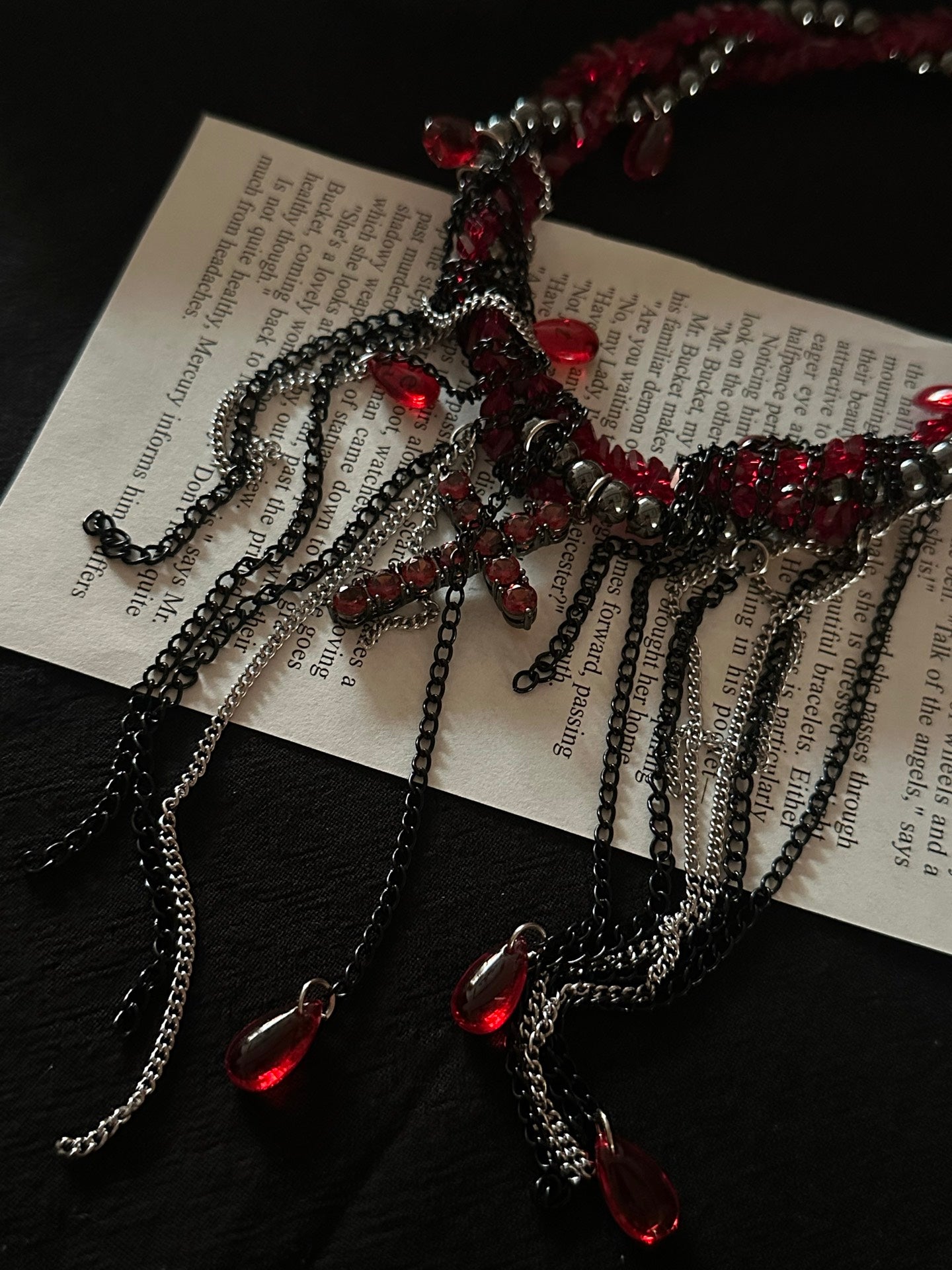 ASLOP TREASURE Gothic Tassel Choker – additional necklace product photo