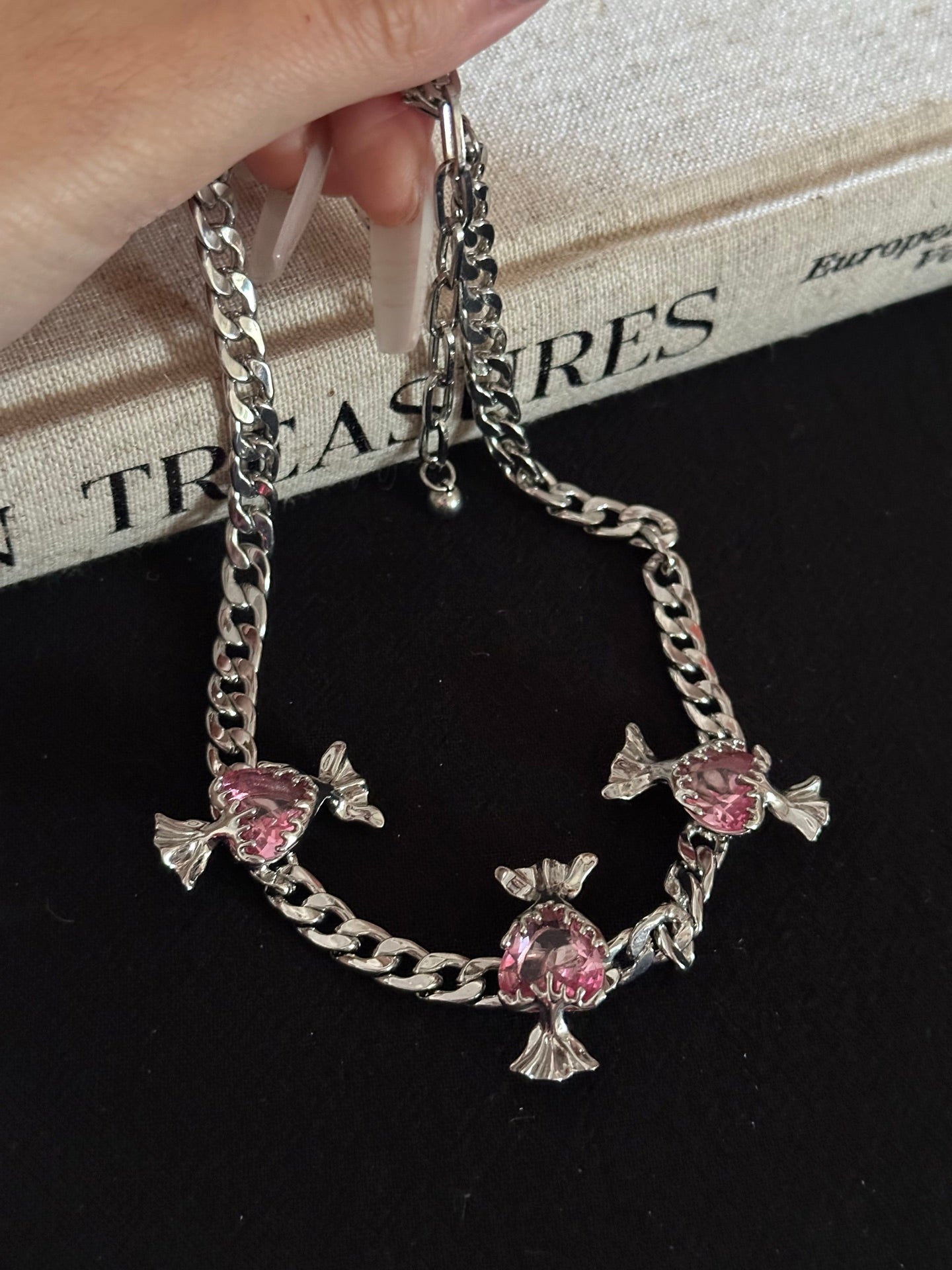 ASLOP TREASURE Pink Candy Necklace – additional necklace product photo