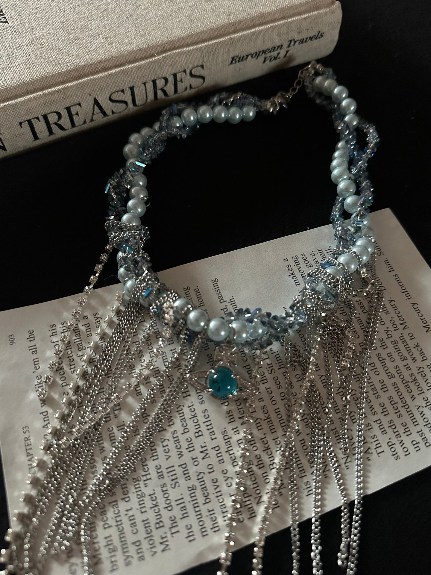 ASLOP TREASURE Celestial Tassel Choker – additional necklace product photo