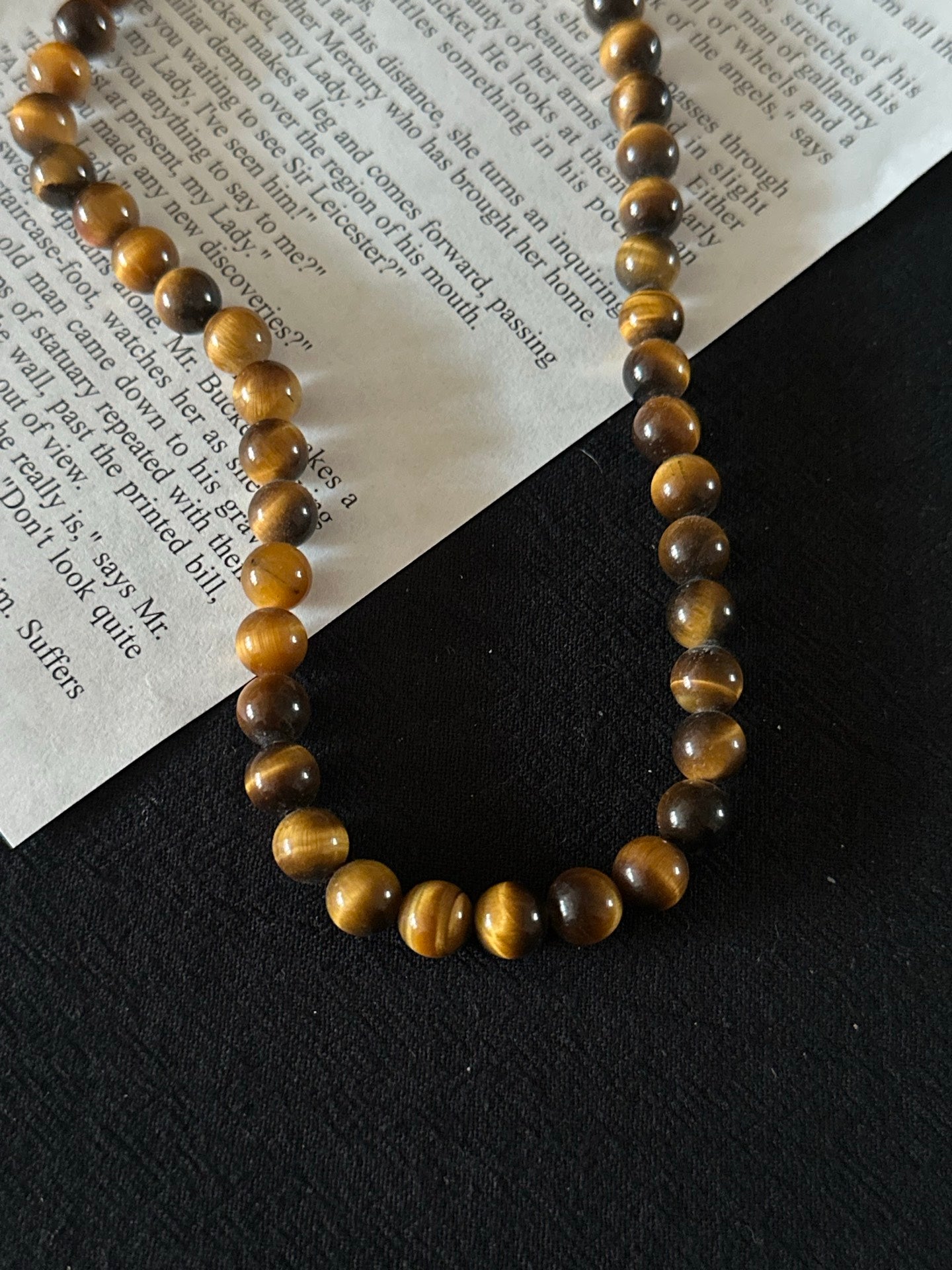 ASLOP TREASURE Tiger's Eye Bead Necklace – additional necklace product photo
