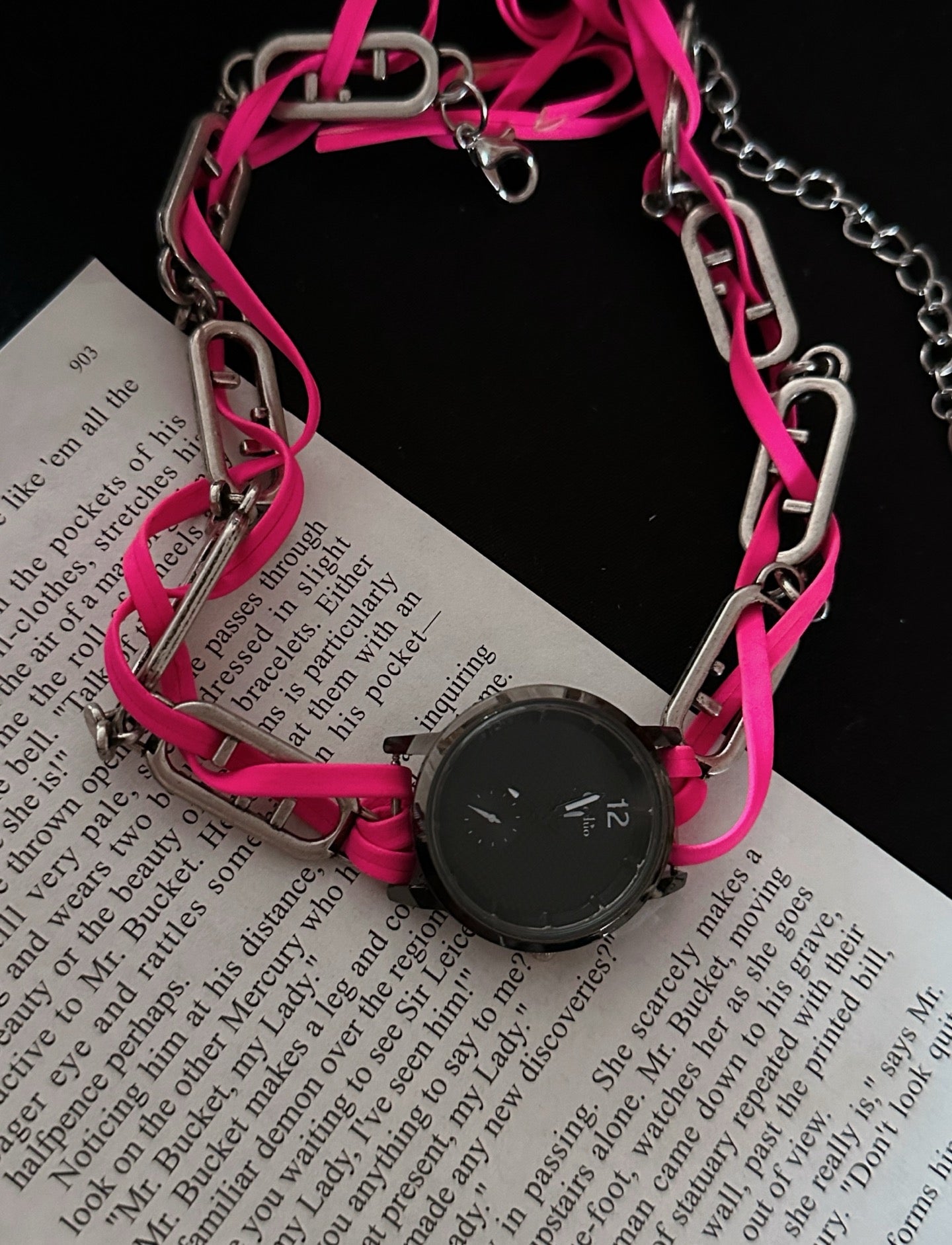 ASLOP TREASURE Barbie Pink Watch Chain Necklace – additional necklace product photo