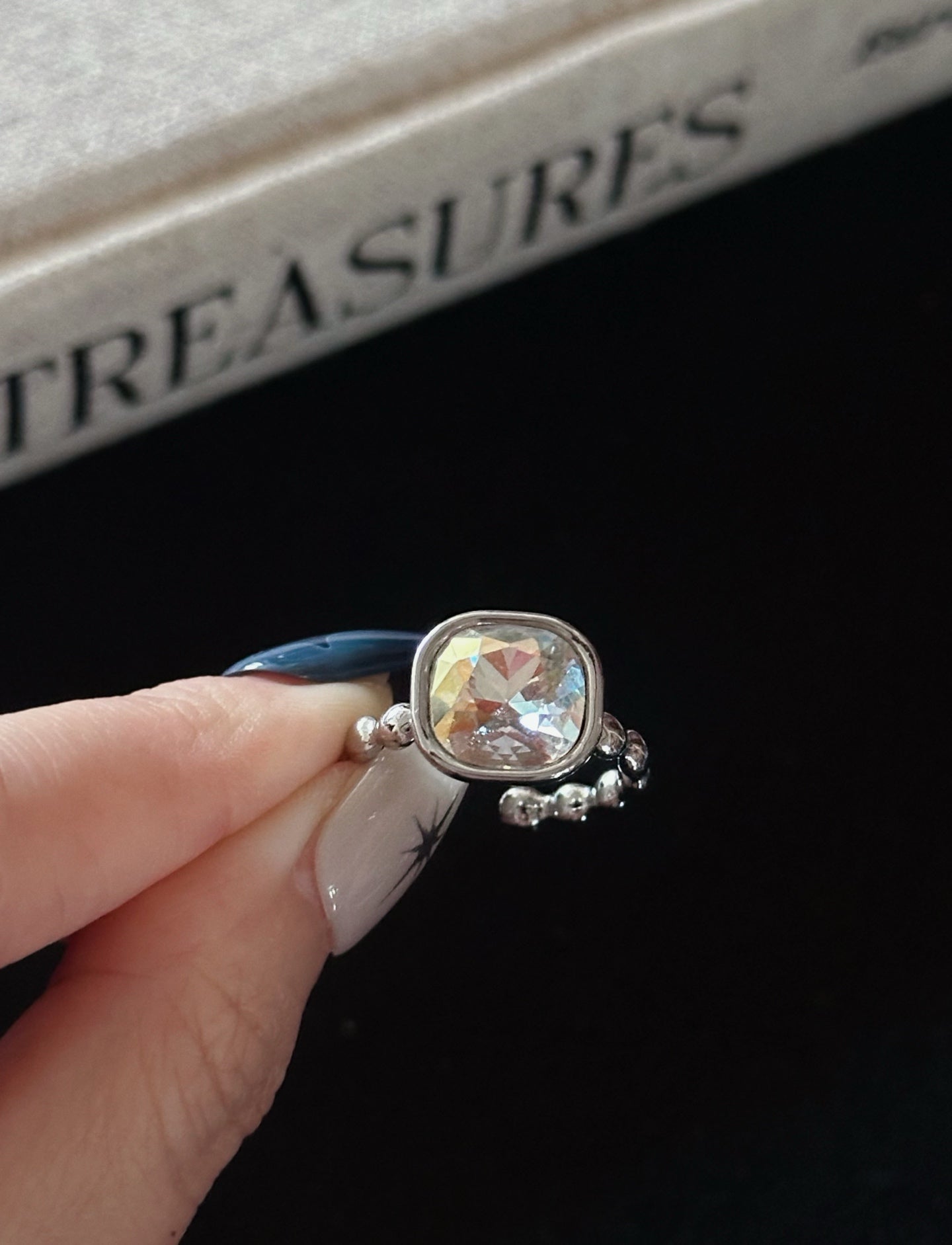 ASLOP TREASURE Iridescent Cube Ring – additional ring product photo