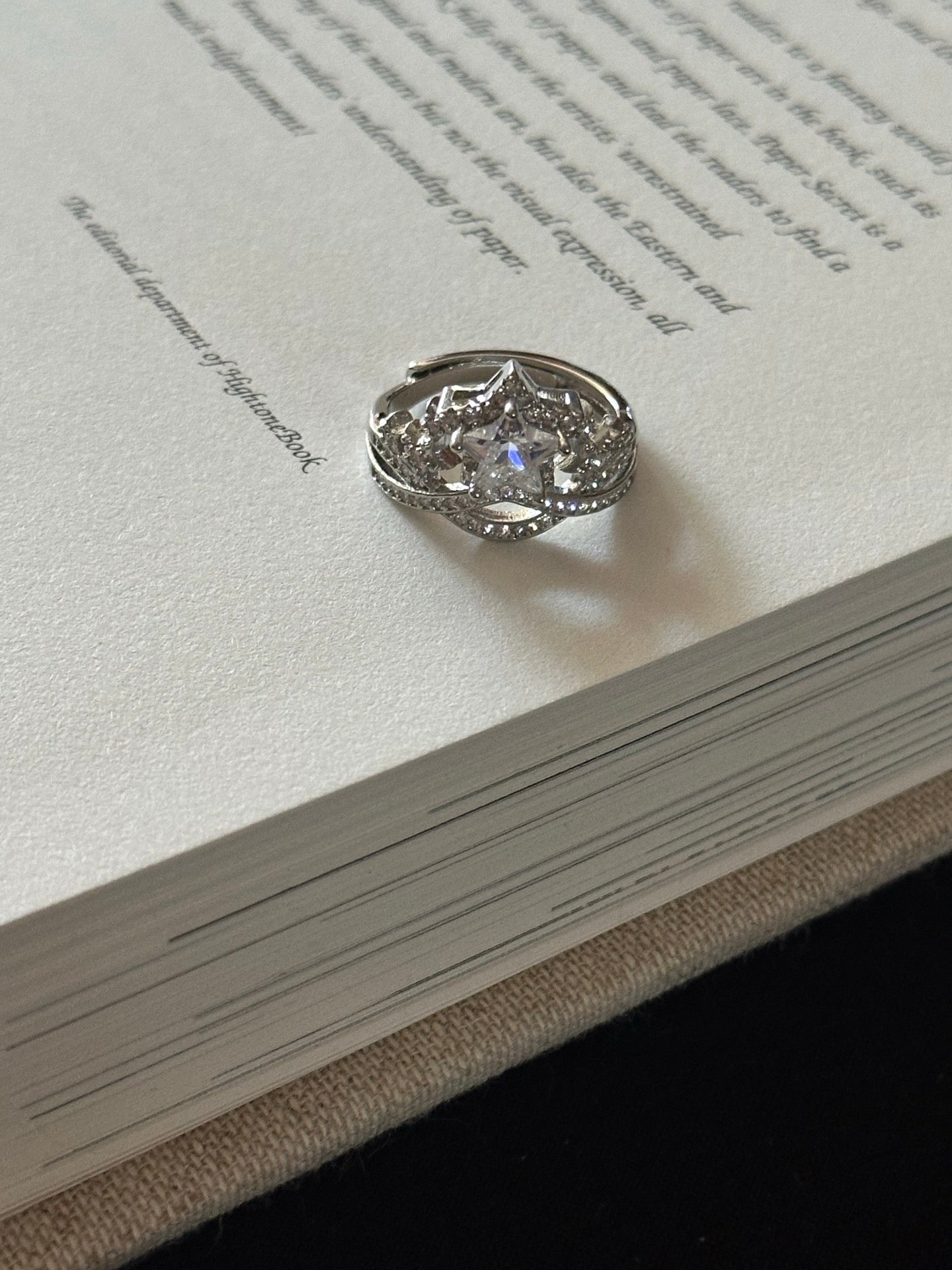 ASLOP TREASURE Crown & Star Stack Ring – additional ring product photo