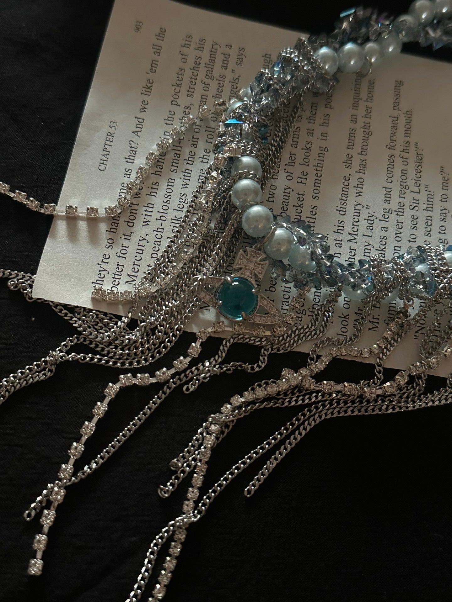 ASLOP TREASURE Celestial Tassel Choker – additional necklace product photo