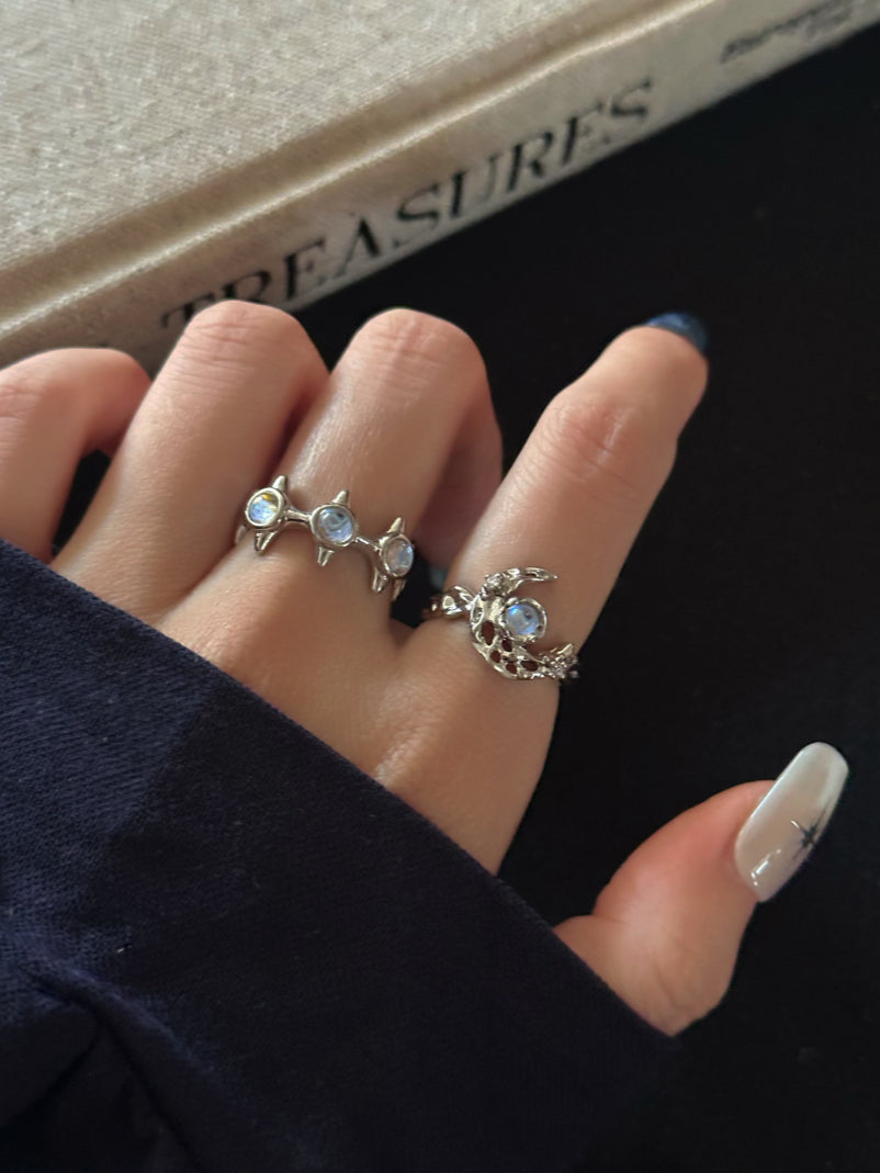 ASLOP TREASURE Cool Moon Stacking Ring – additional ring product photo