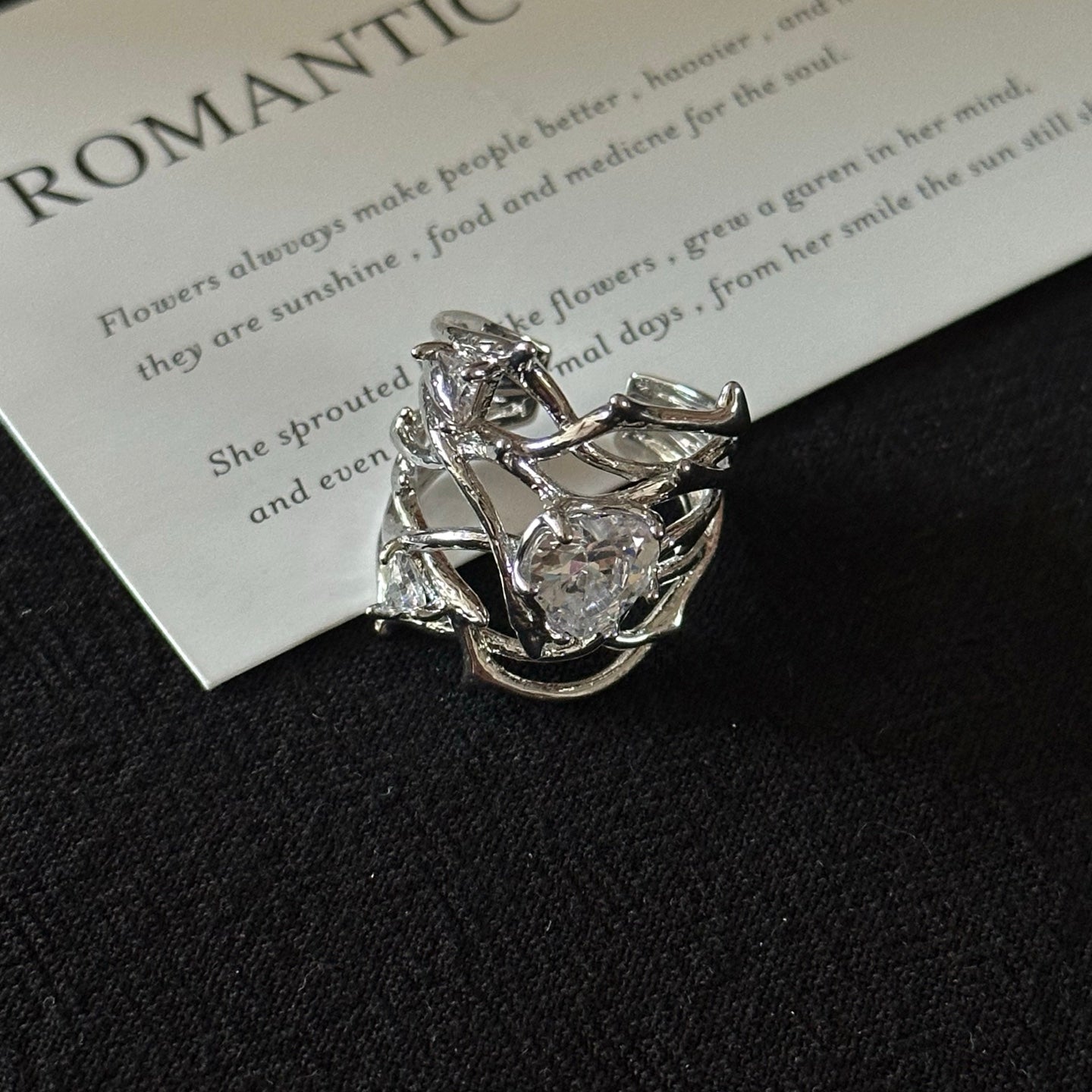 ASLOP TREASURE Hollow Wide Statement Ring – additional ring product photo