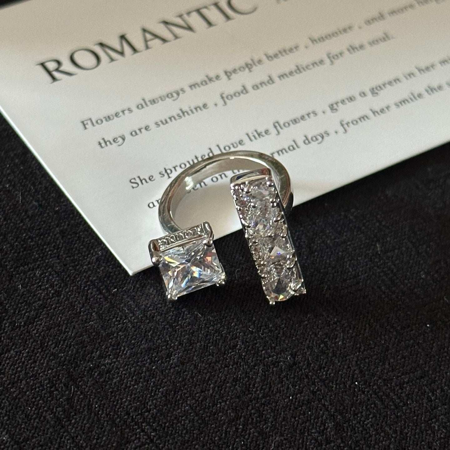 ASLOP TREASURE Abstract Pavé Stack Ring – additional ring product photo