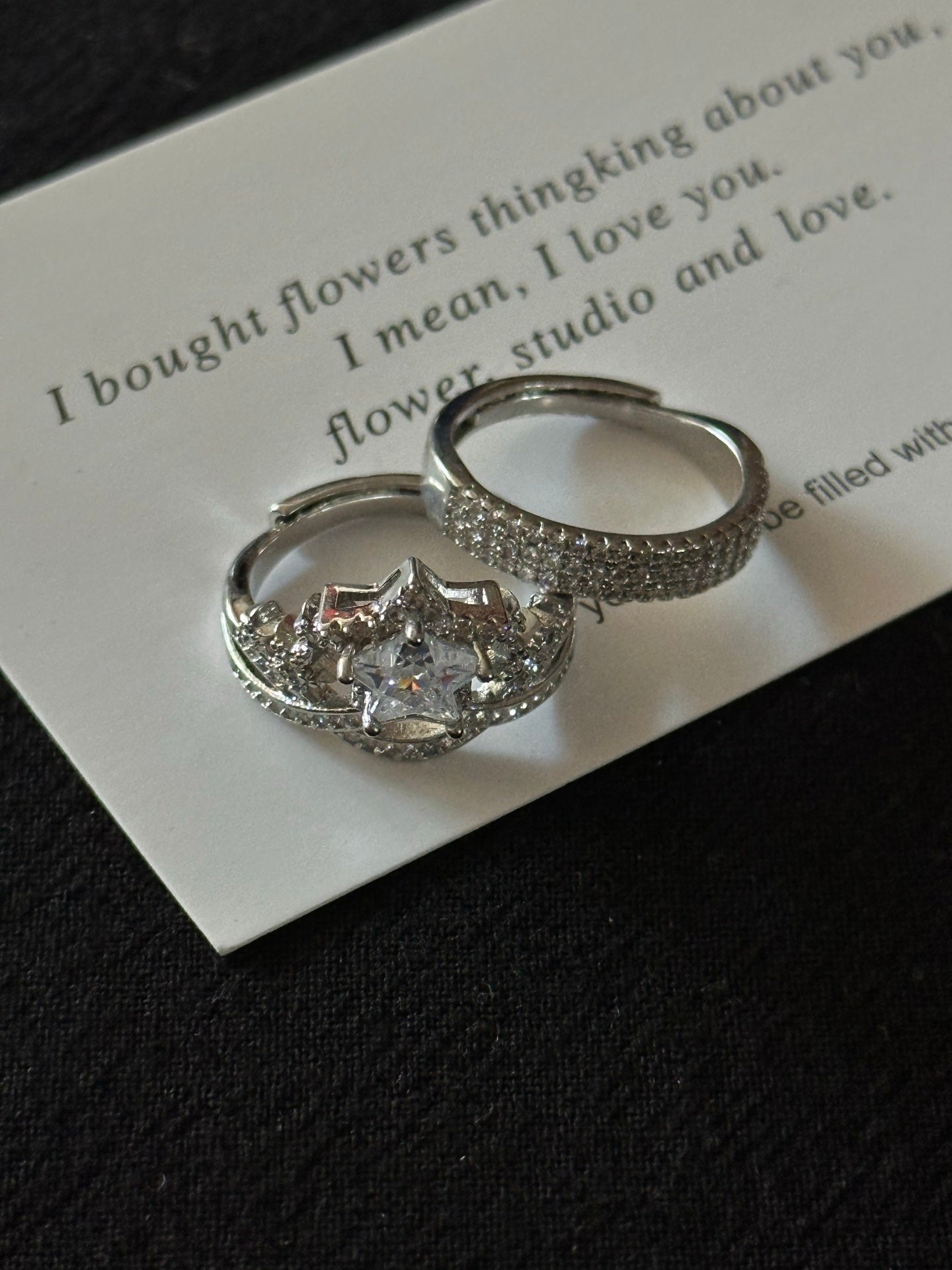 ASLOP TREASURE Crown & Star Stack Ring – additional ring product photo