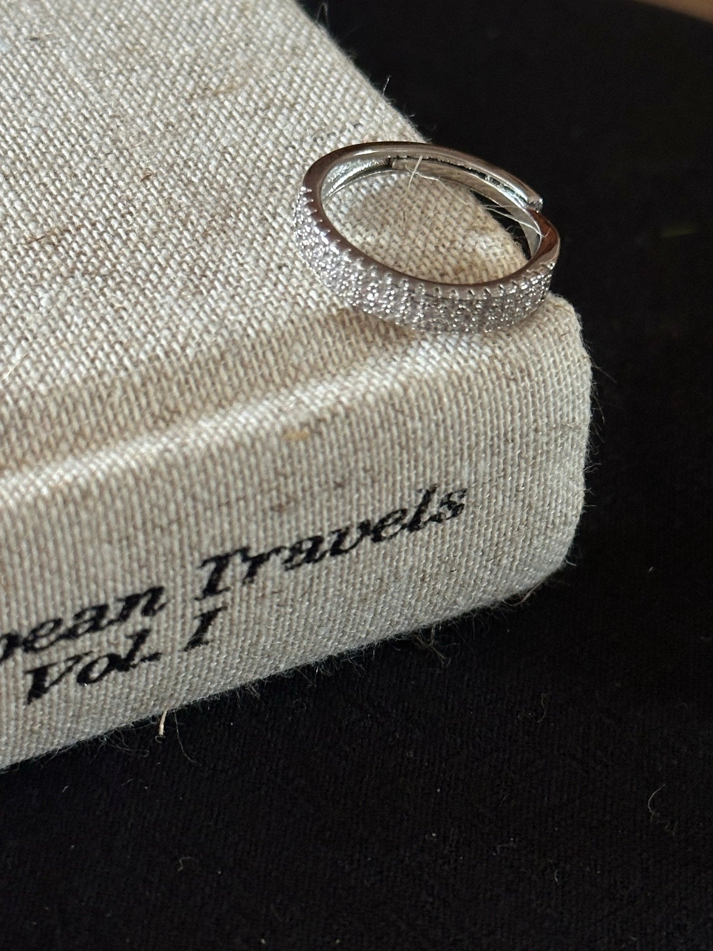Abstract Pavé Stack Ring