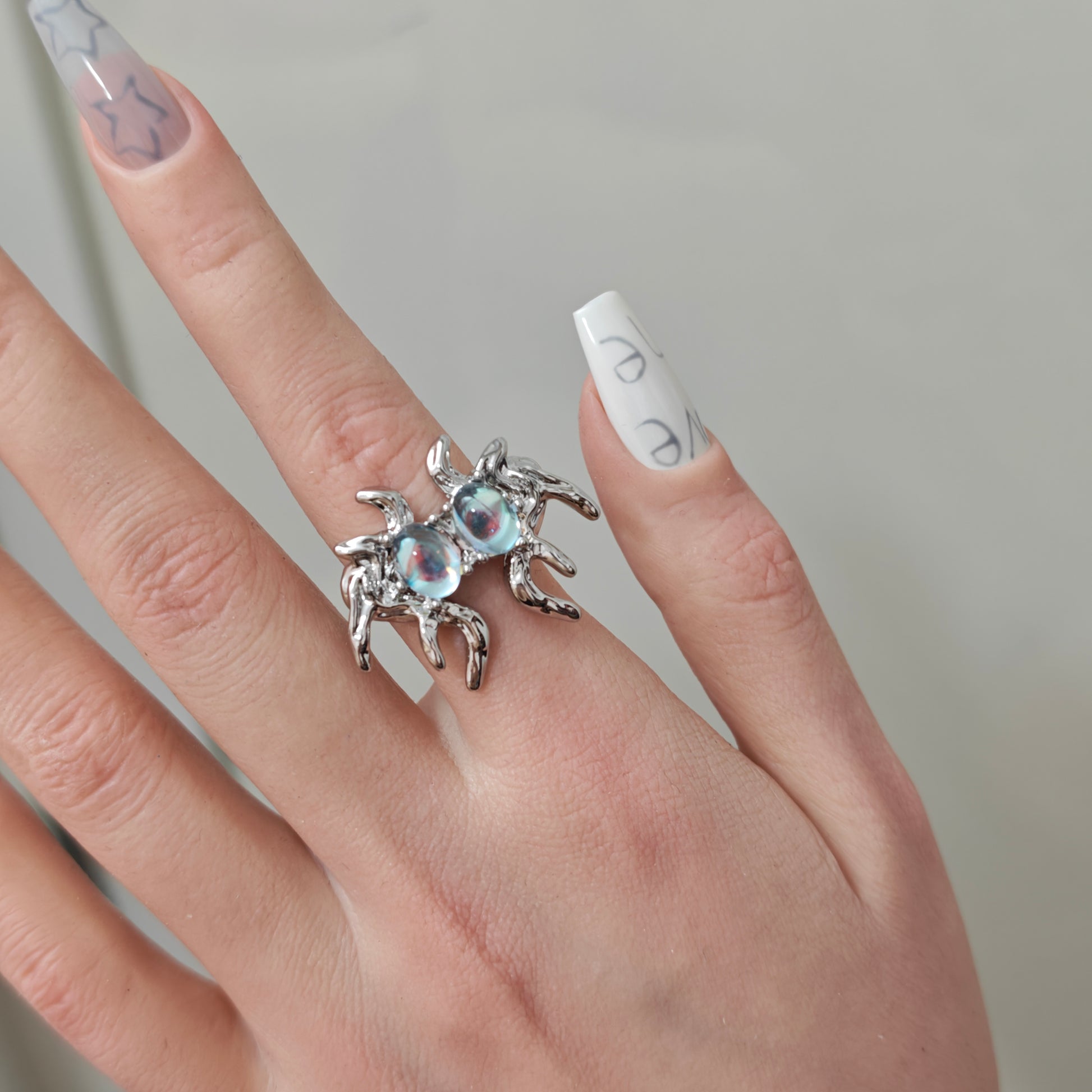 Monster Ring detail view 1, dark finish gothic dark aesthetic