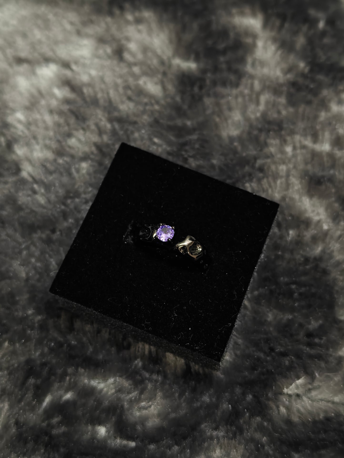 Gothic Purple Butterfly Adjustable Ring | Dark Coquette Jewelry