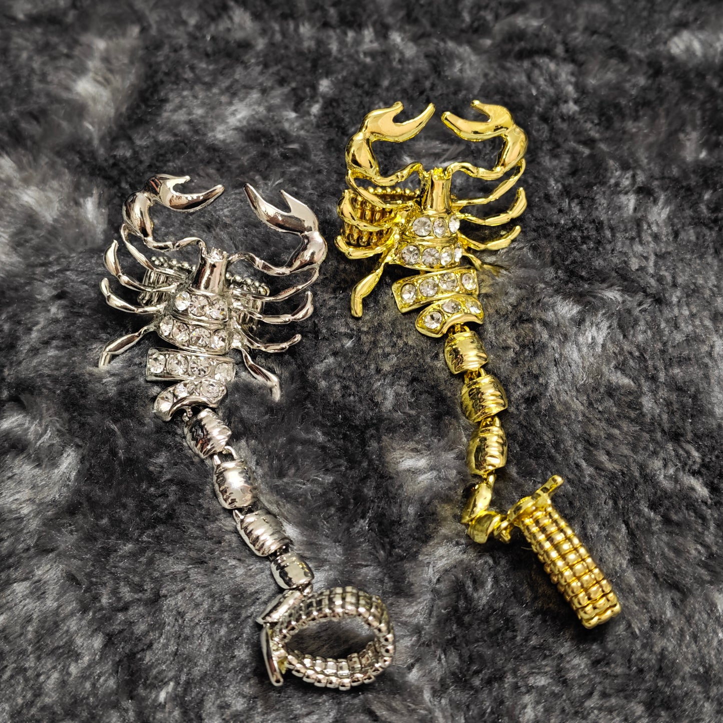 gold scorpion ring alternative jewelry gothic style