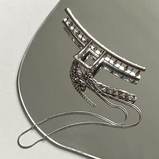 silver hair claw edgy grunge jewelry